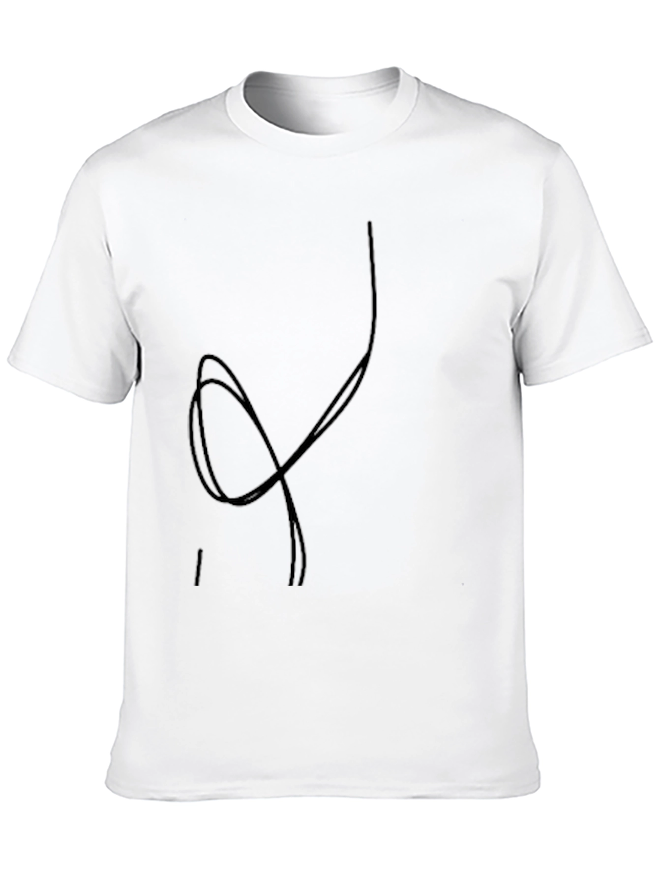 Modern Graphic Tee - Black Crew Neck Cotton Shirt
