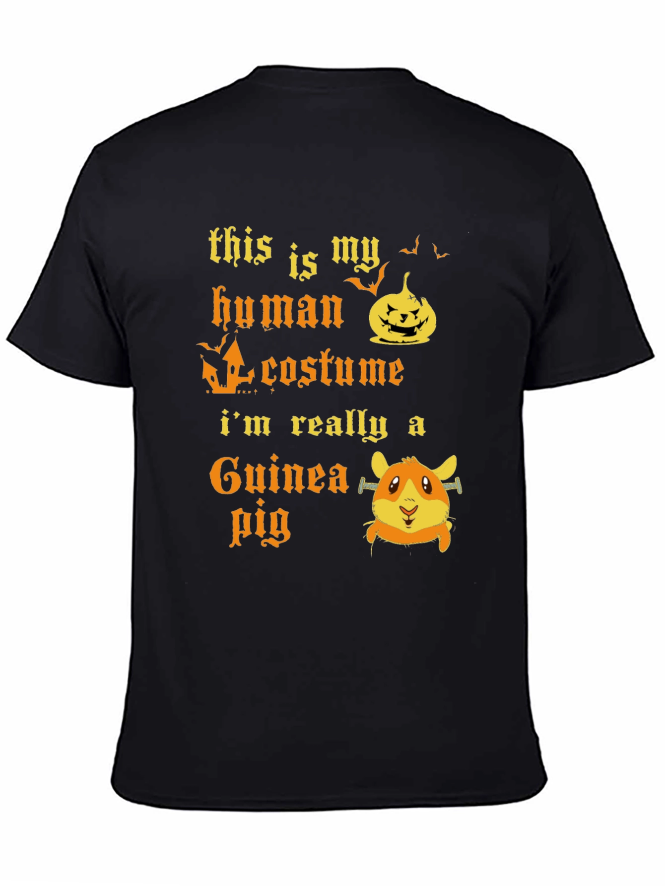 Human Costume Guinea Pig Halloween Graphic Tee