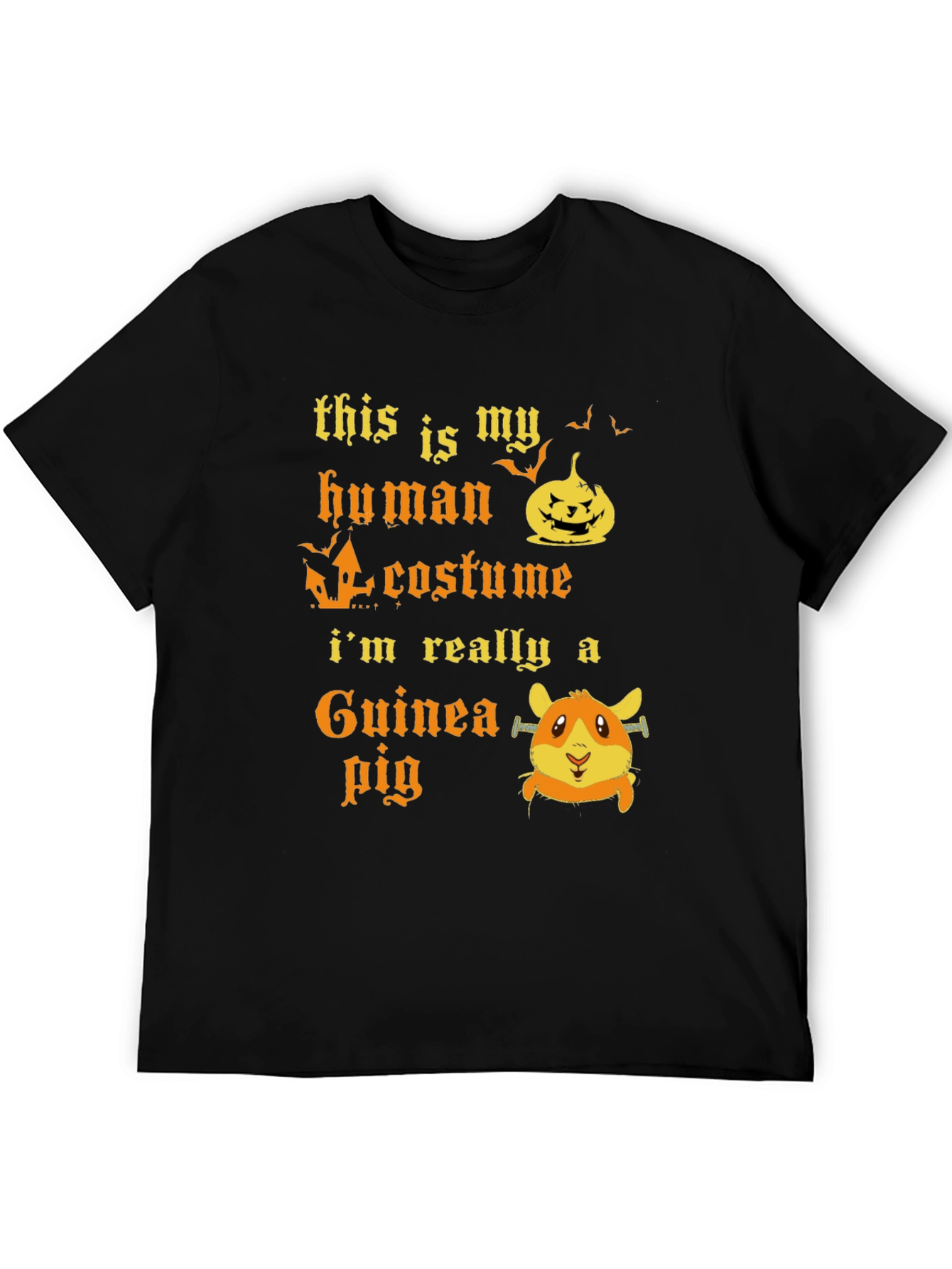 Human Costume Guinea Pig Halloween Graphic Tee