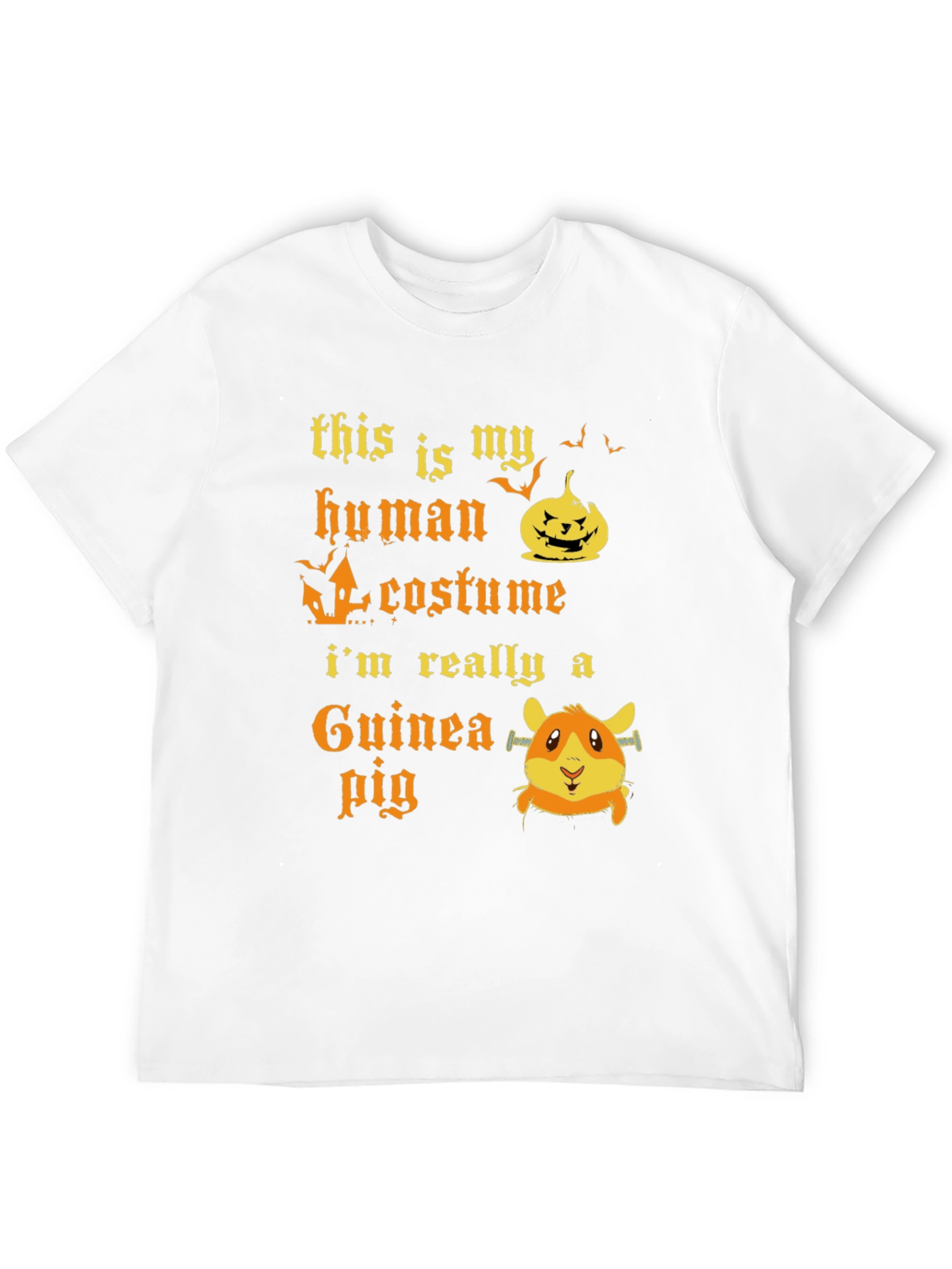 Human Costume Guinea Pig Halloween Graphic Tee