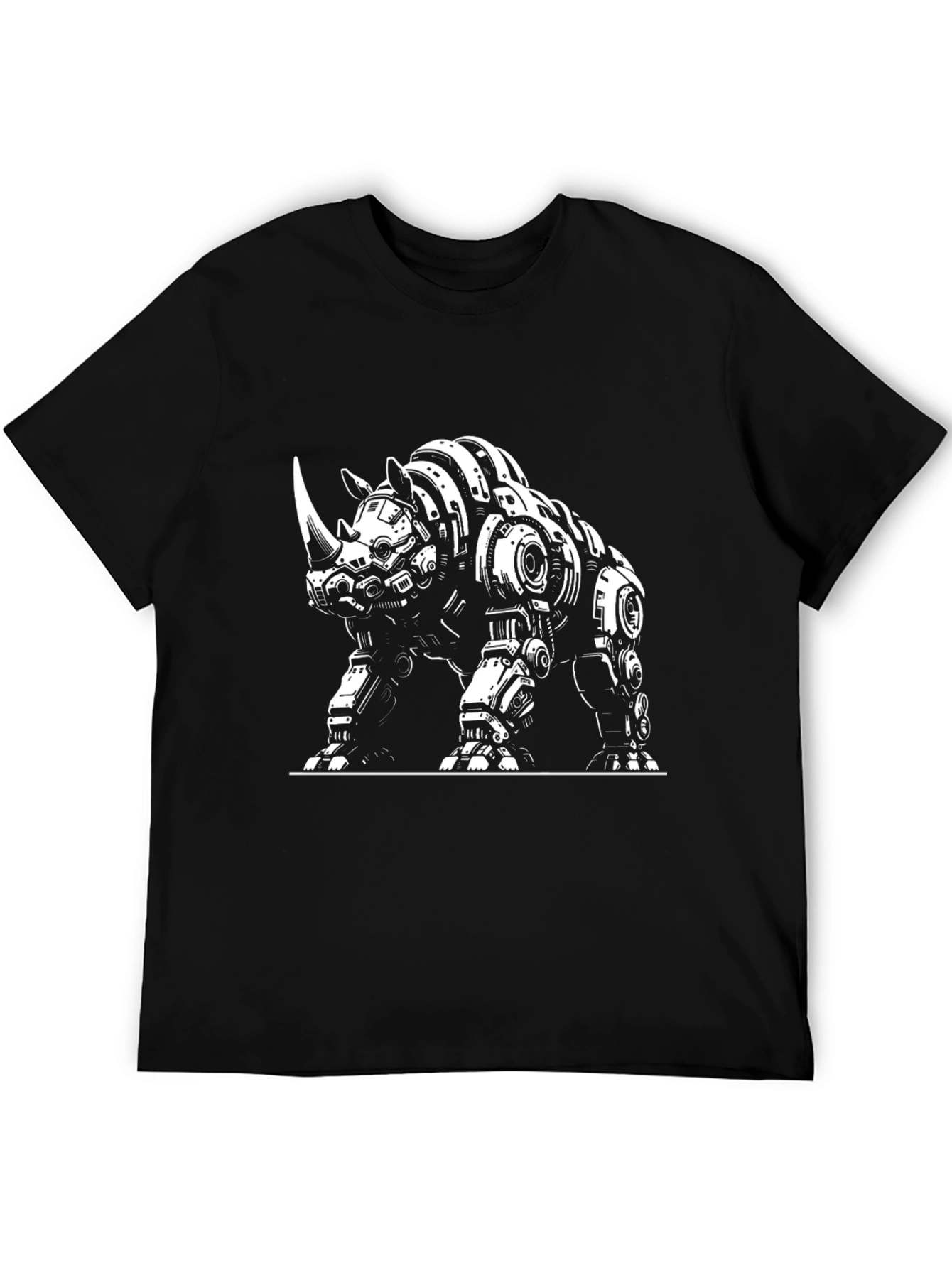Robotic Rhino Graphic Tee - Black