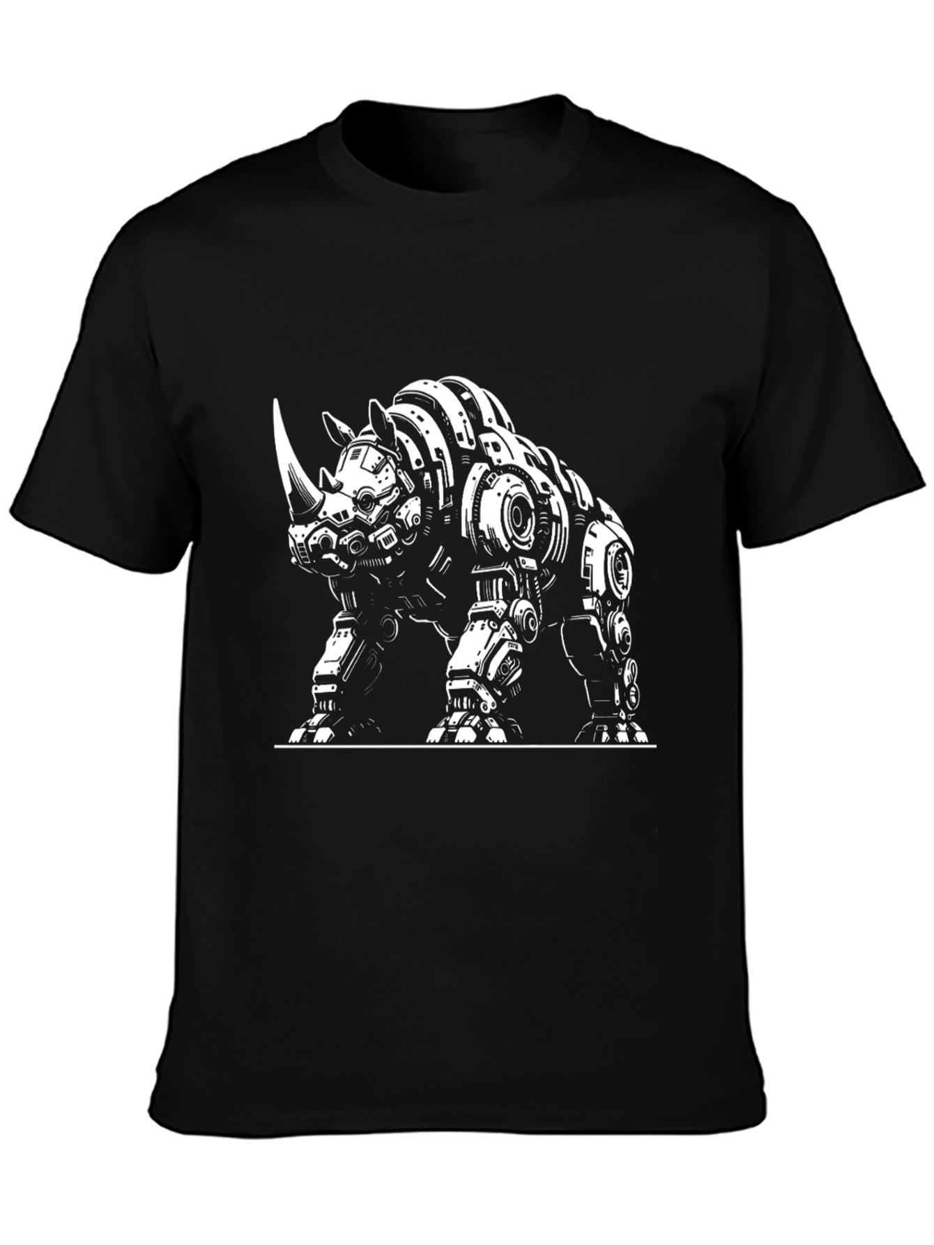 Robotic Rhino Graphic Tee - Black