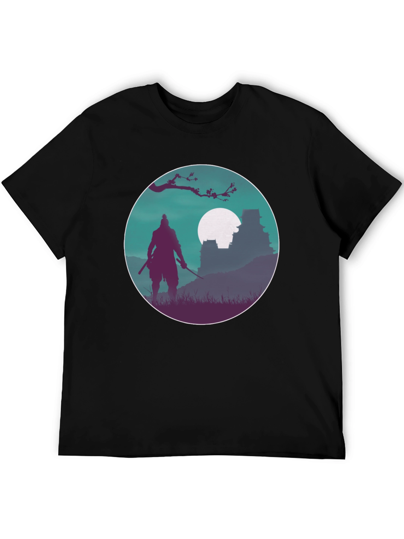 Samurai Silhouette T-Shirt - Artistic Graphic Tee