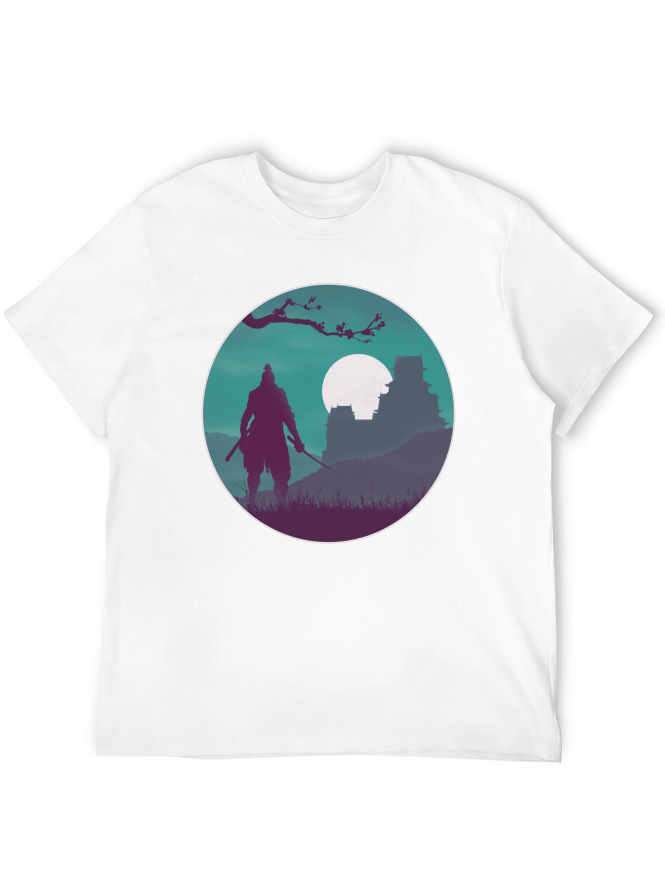 Samurai Silhouette T-Shirt - Artistic Graphic Tee
