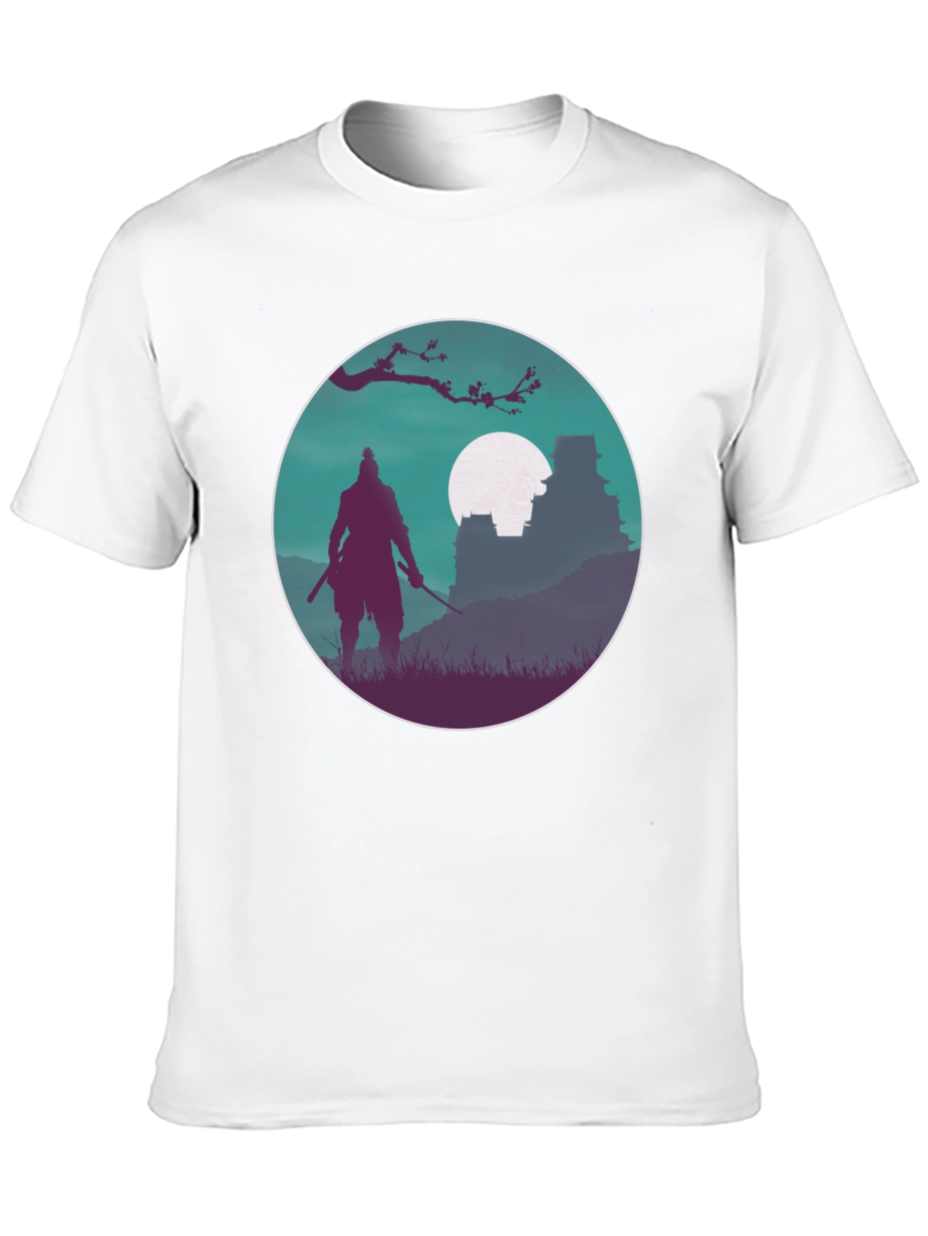 Samurai Silhouette T-Shirt - Artistic Graphic Tee
