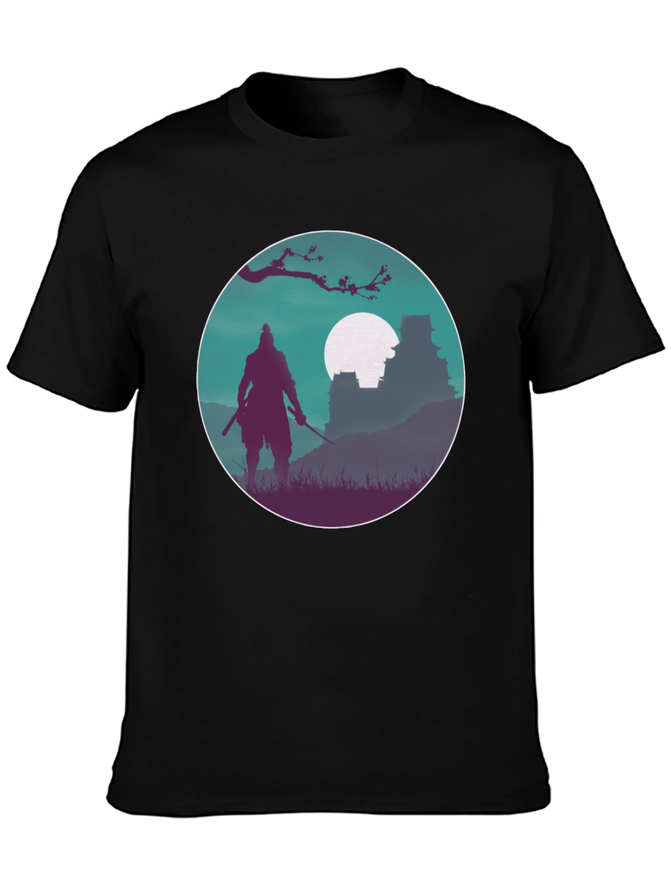 Samurai Silhouette T-Shirt - Artistic Graphic Tee