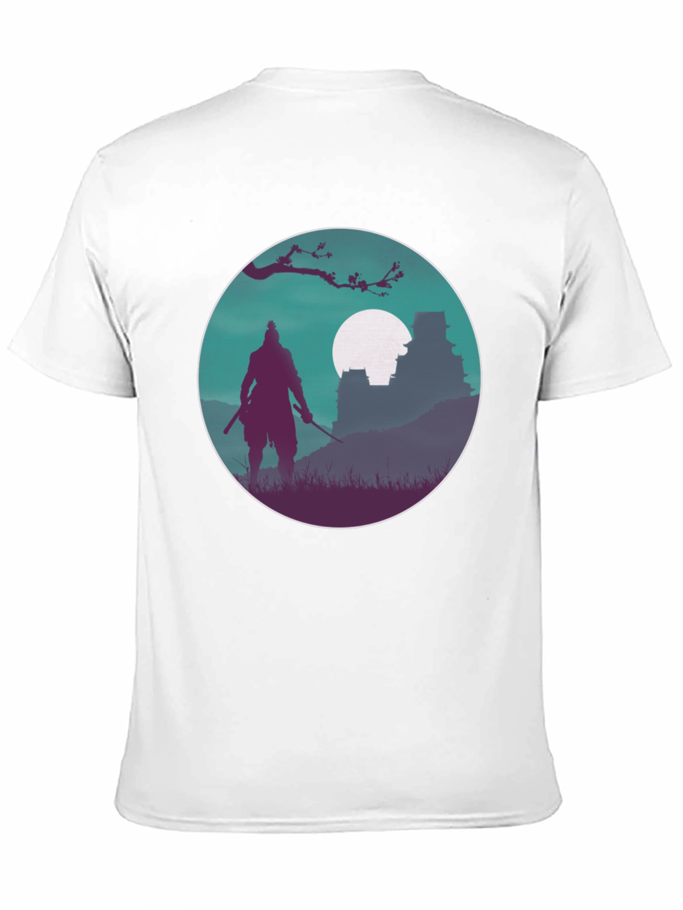 Samurai Silhouette T-Shirt - Artistic Graphic Tee