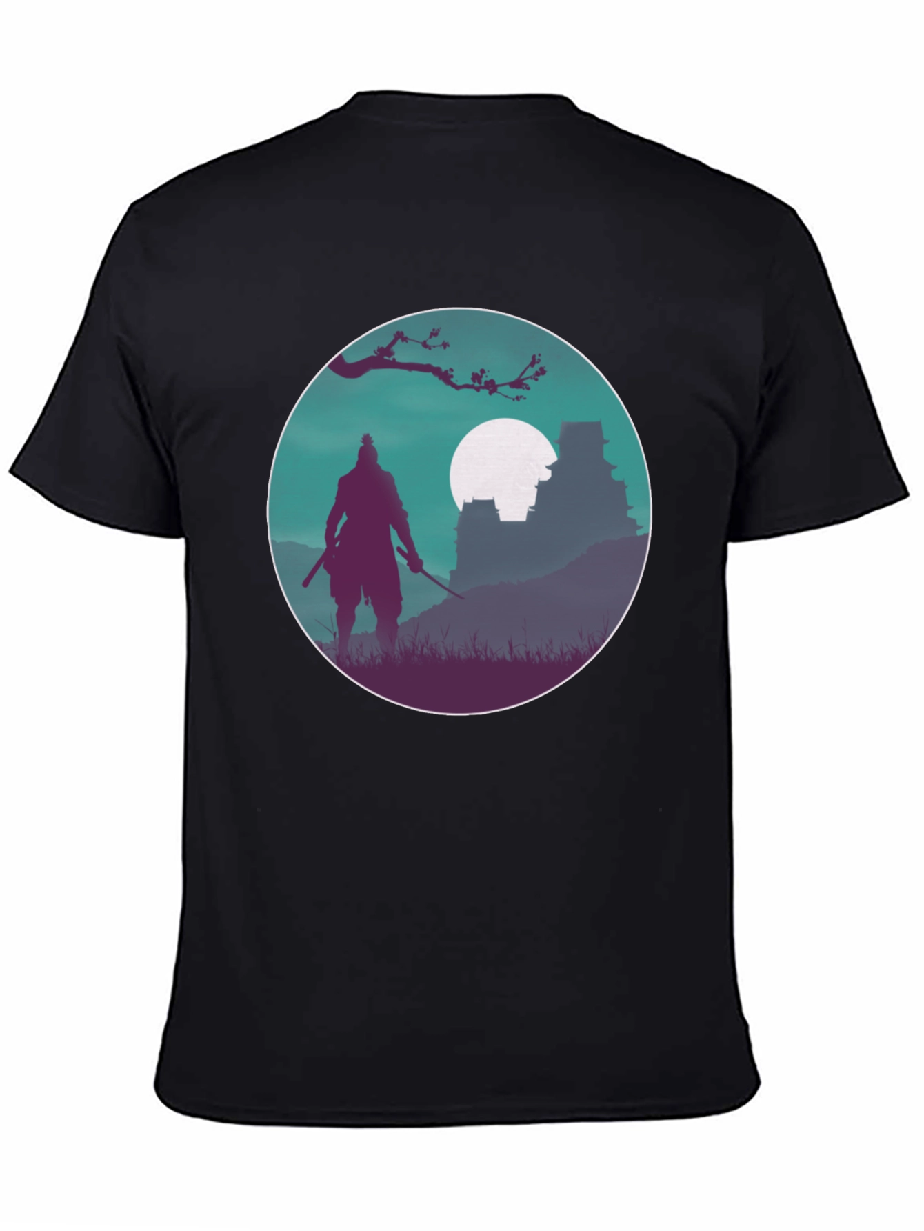 Samurai Silhouette T-Shirt - Artistic Graphic Tee