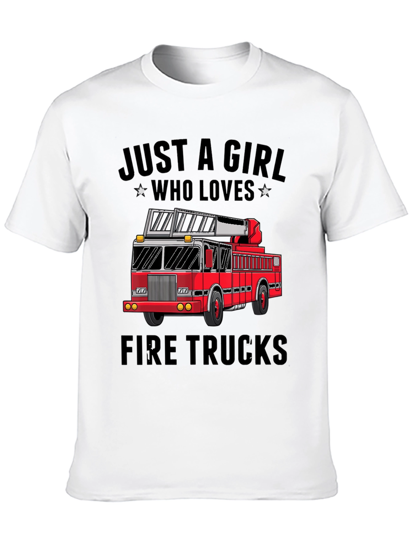 Just A Girl Who Loves Fire Trucks T-Shirt