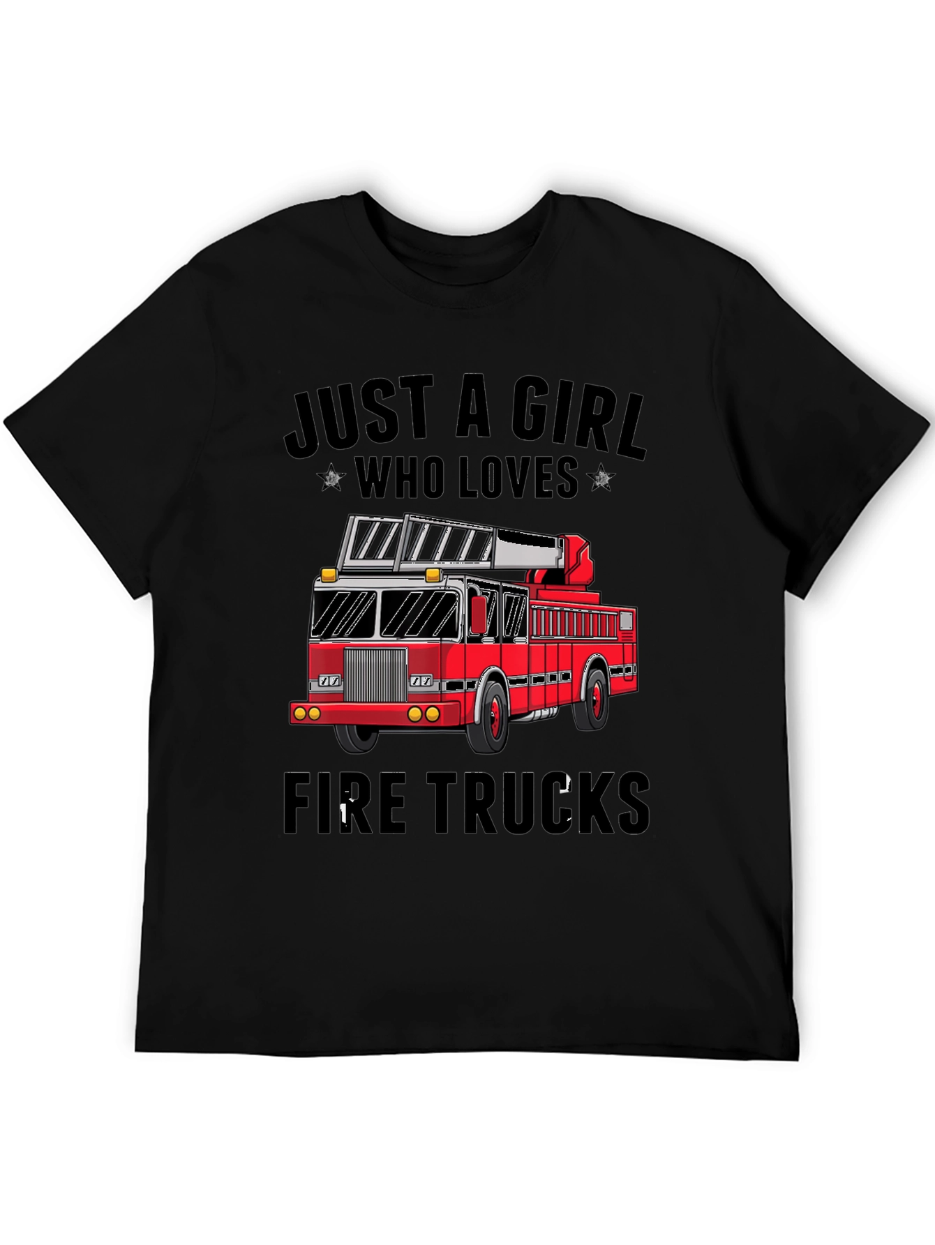 Just A Girl Who Loves Fire Trucks T-Shirt