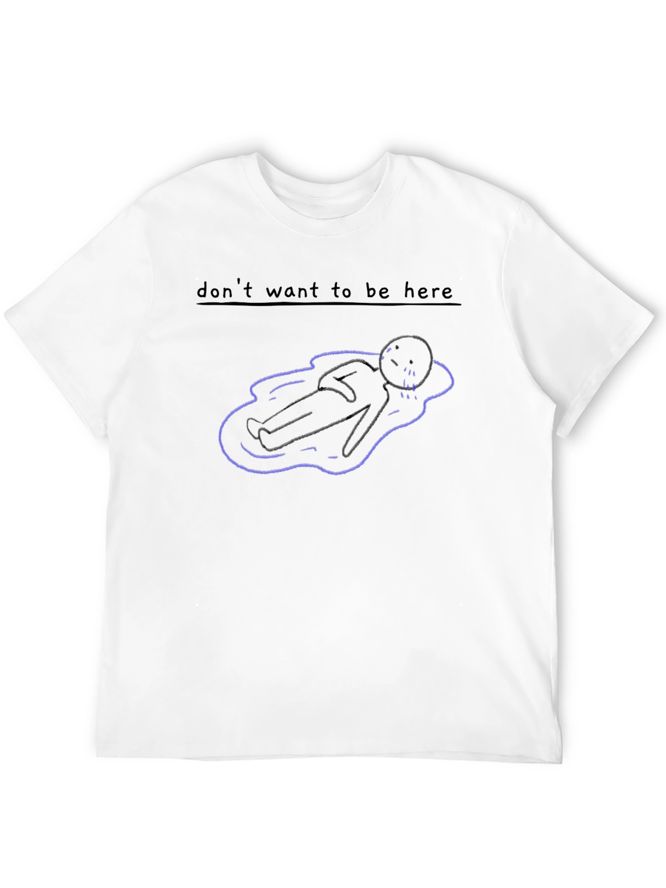 Dont Want to Be Here Graphic Tee - Black