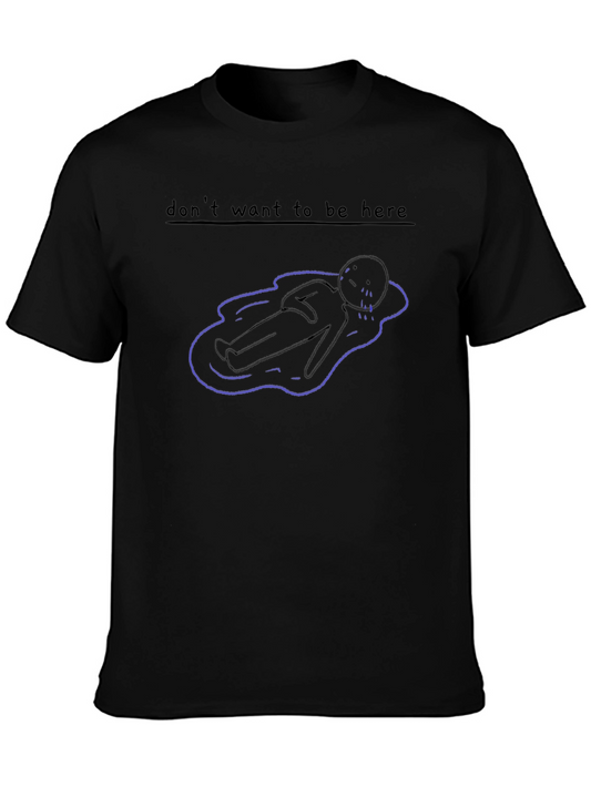 Dont Want to Be Here Graphic Tee - Black