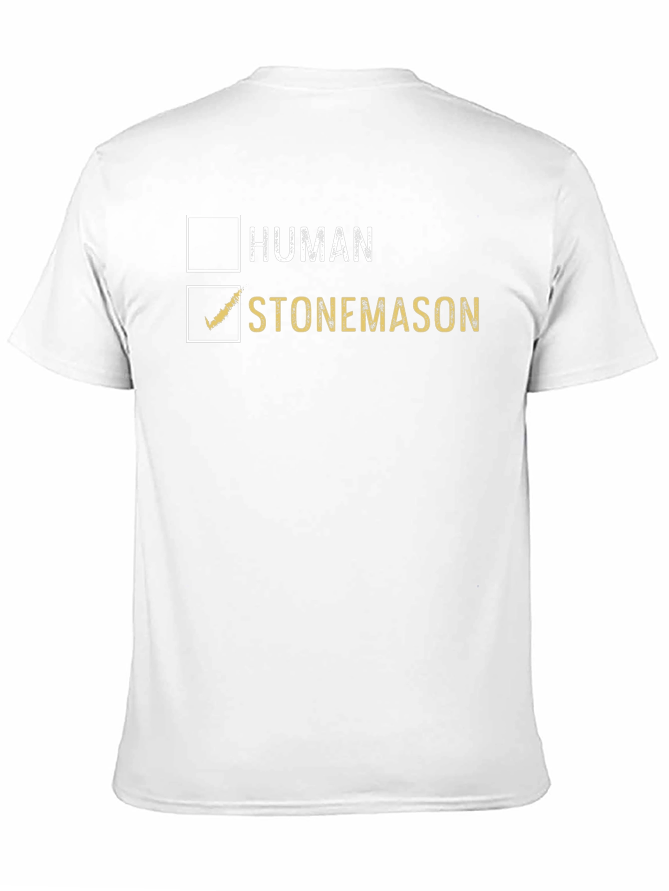 Stonemason T-Shirt - Human Checkbox Novelty Tee