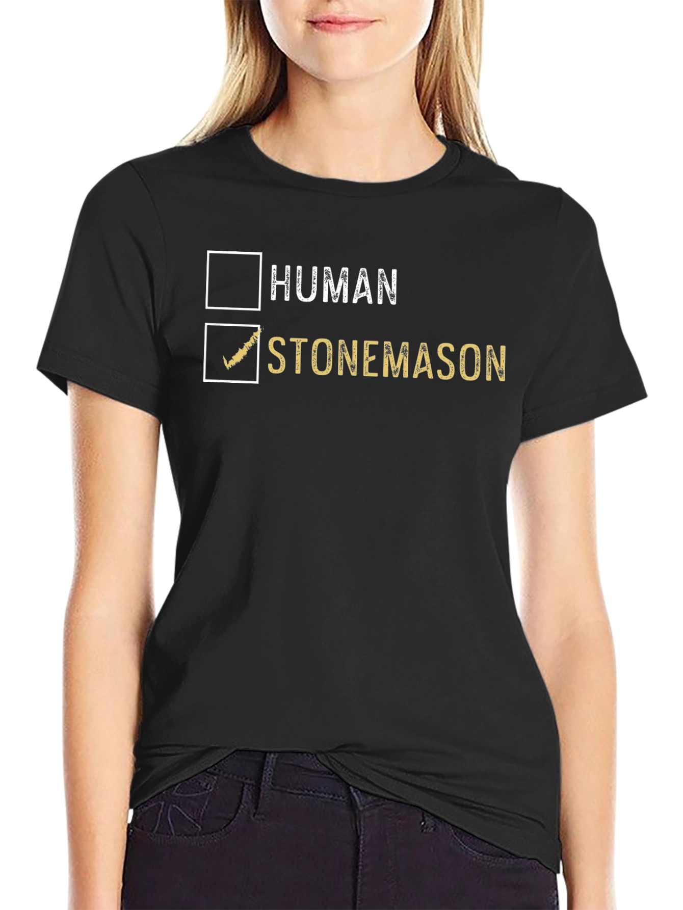 Stonemason T-Shirt - Human Checkbox Novelty Tee