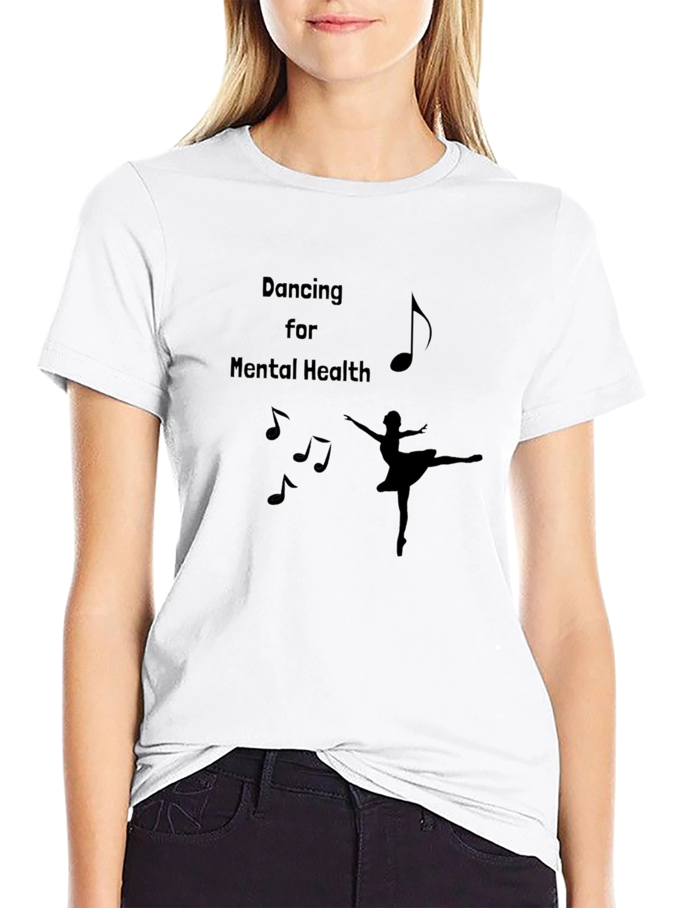 Dancing for Mental Health Black T-Shirt