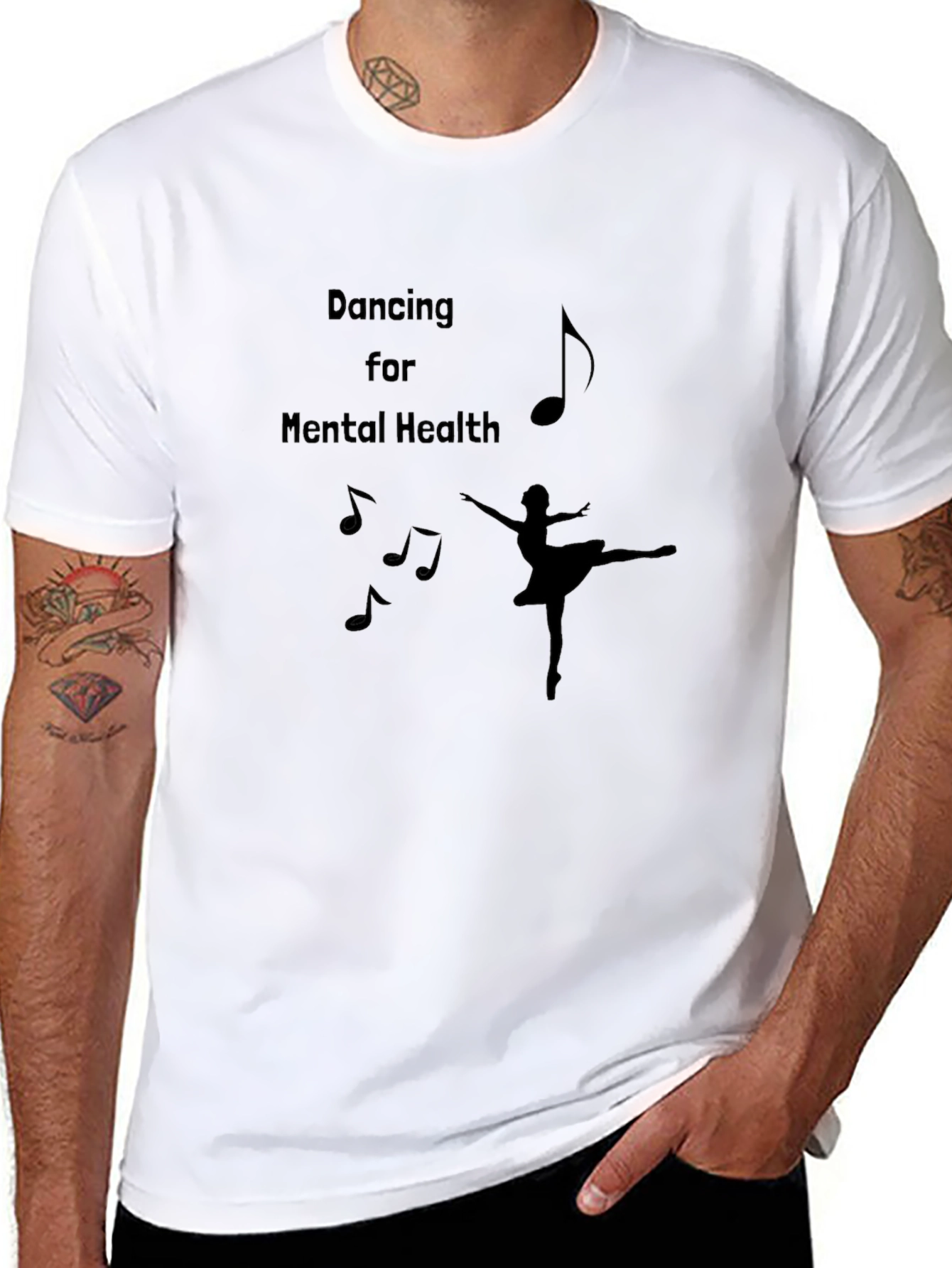 Dancing for Mental Health Black T-Shirt