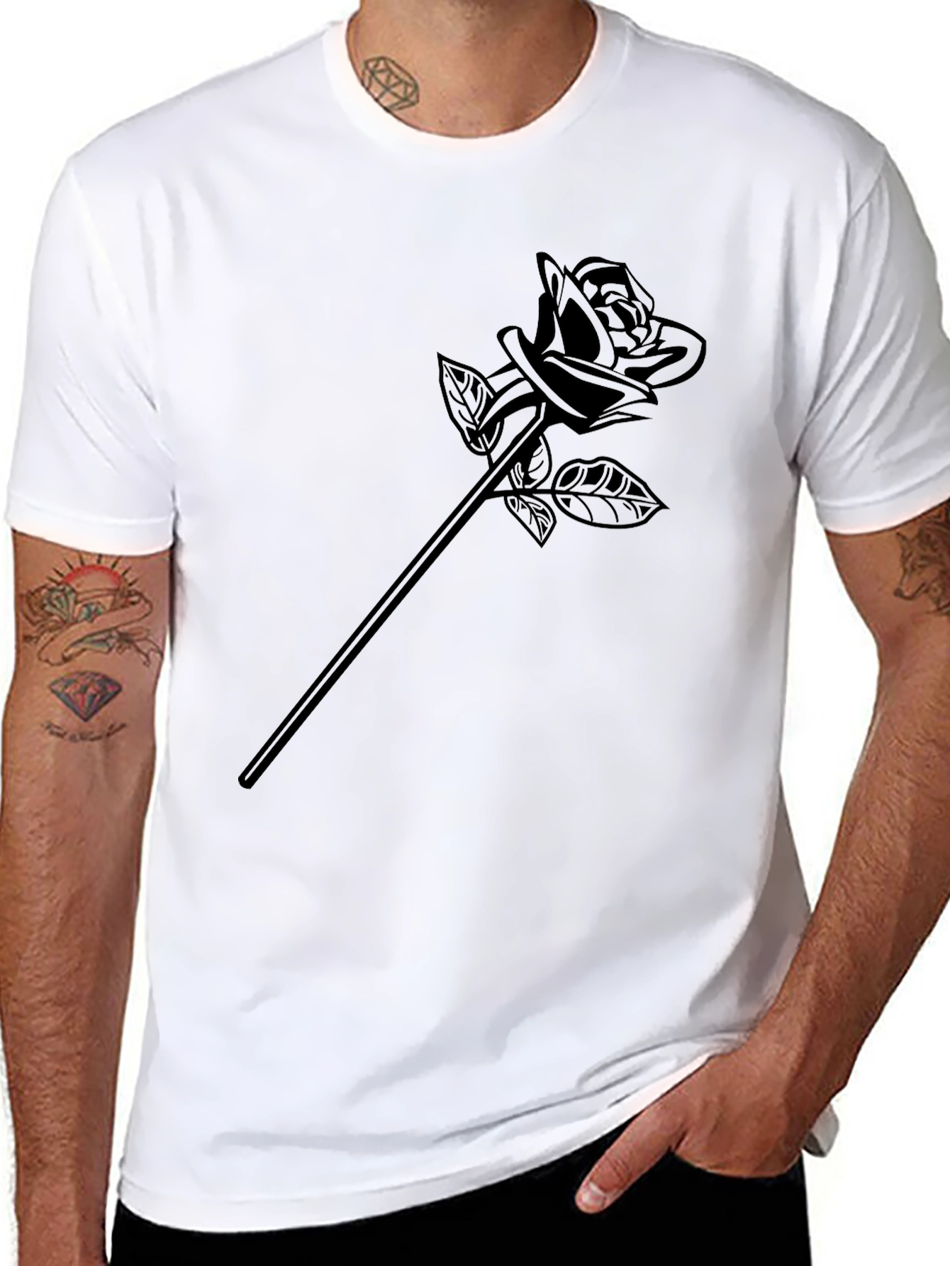 Black Rose Graphic Tee - Modern Menswear