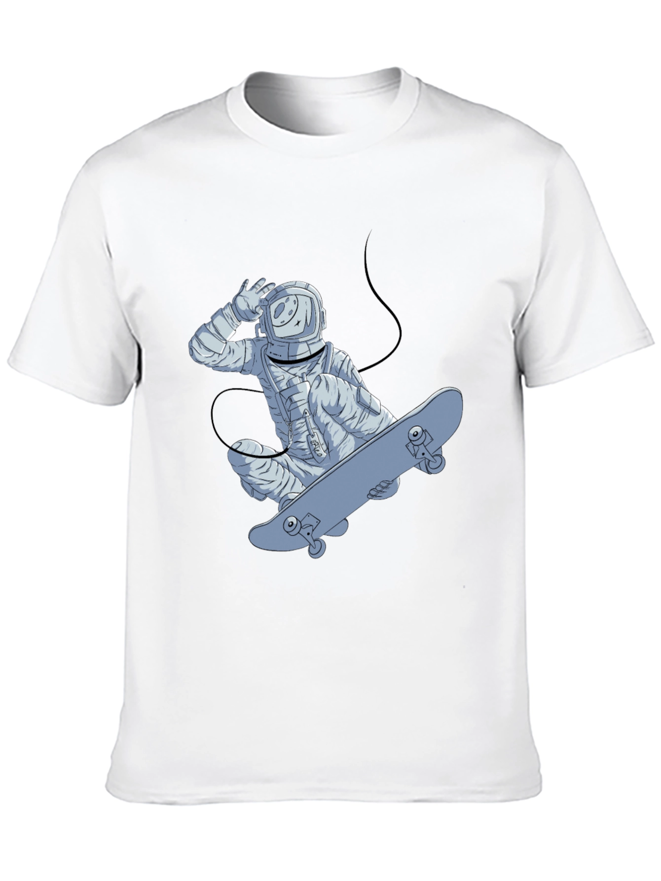 Astronaut Skateboarder Graphic Tee - Black