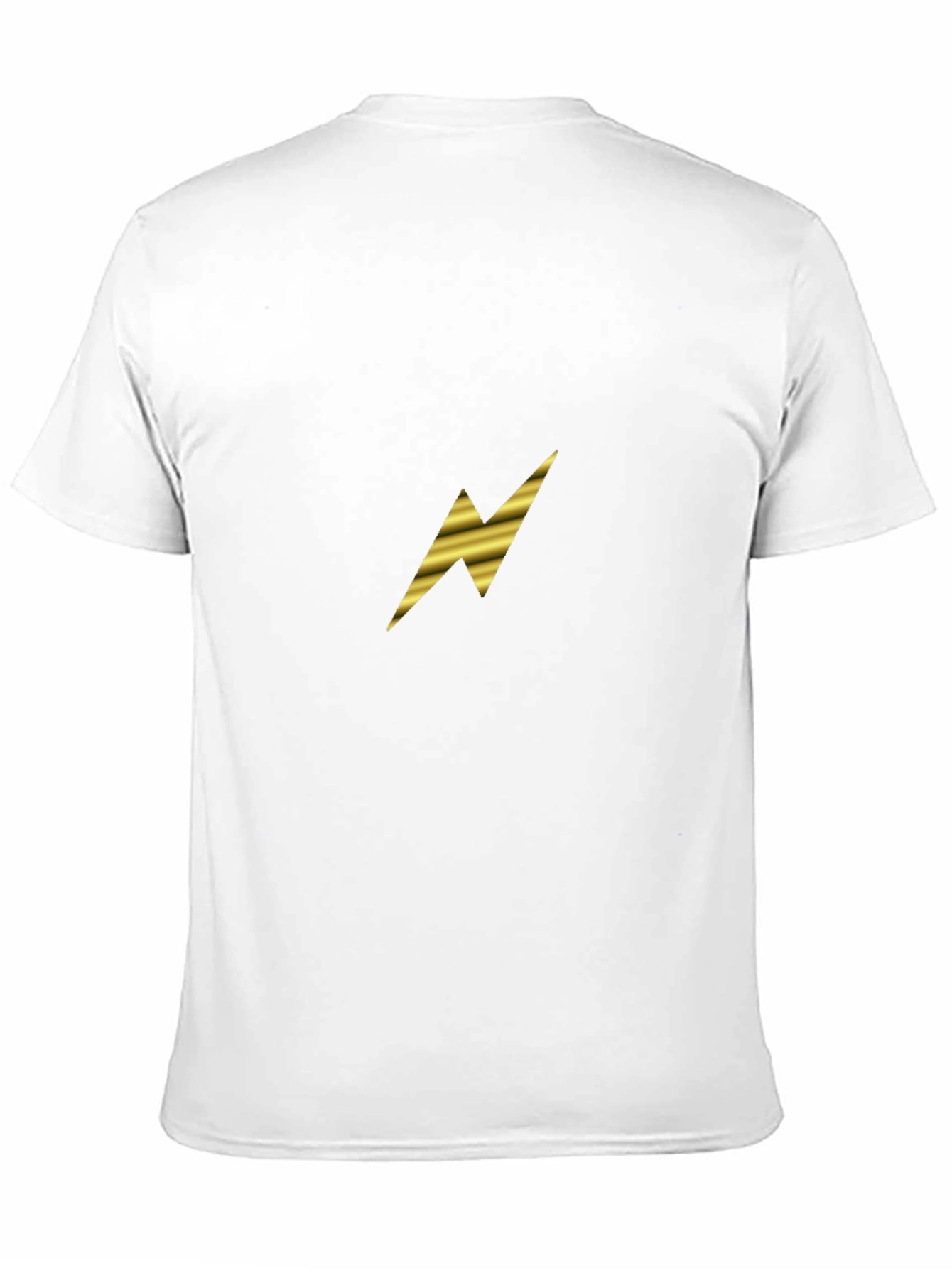 Gold Lightning Bolt Black T-Shirt