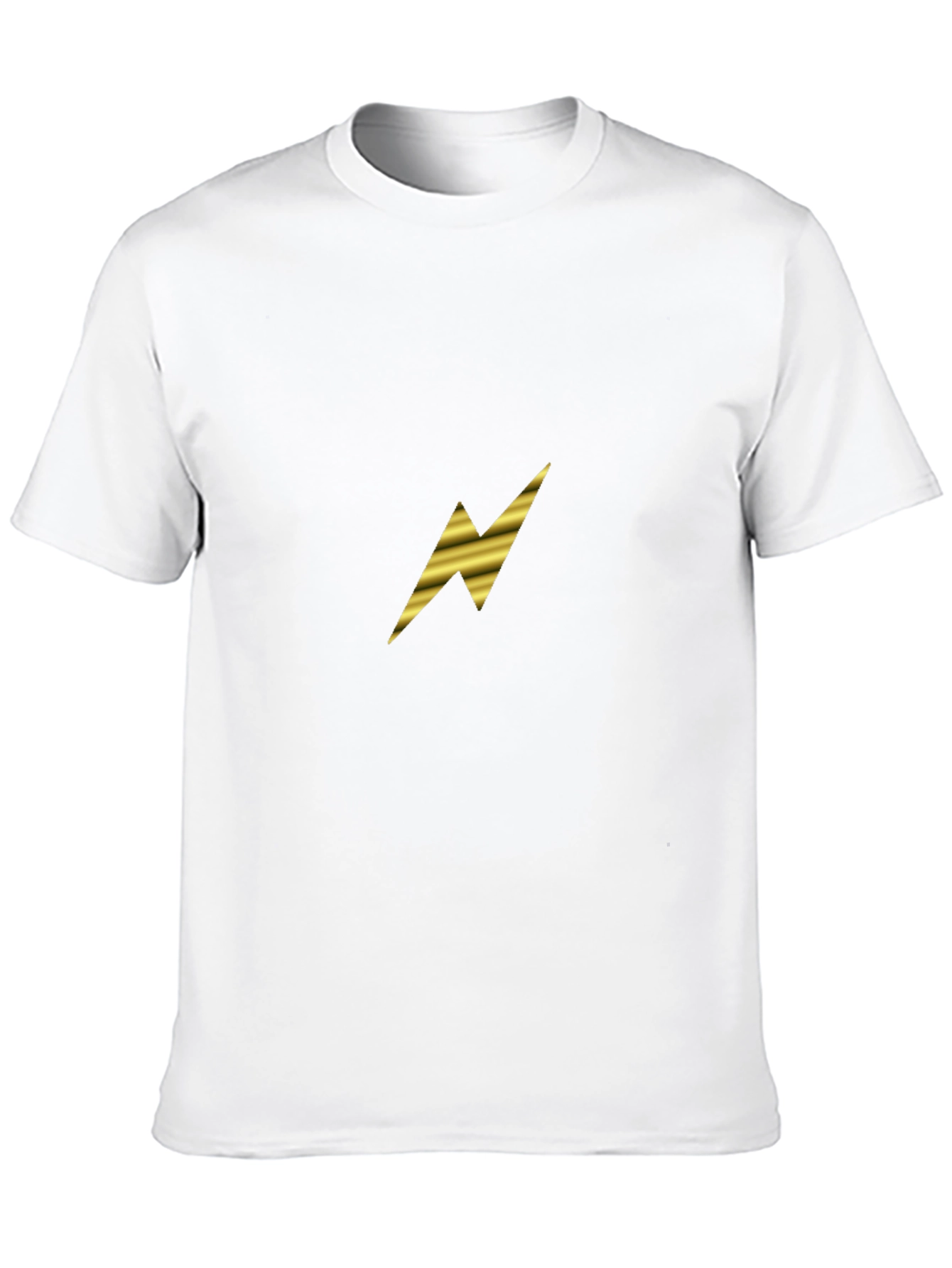 Gold Lightning Bolt Black T-Shirt