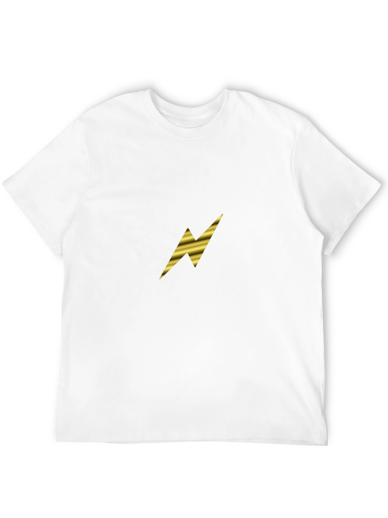 Gold Lightning Bolt Black T-Shirt