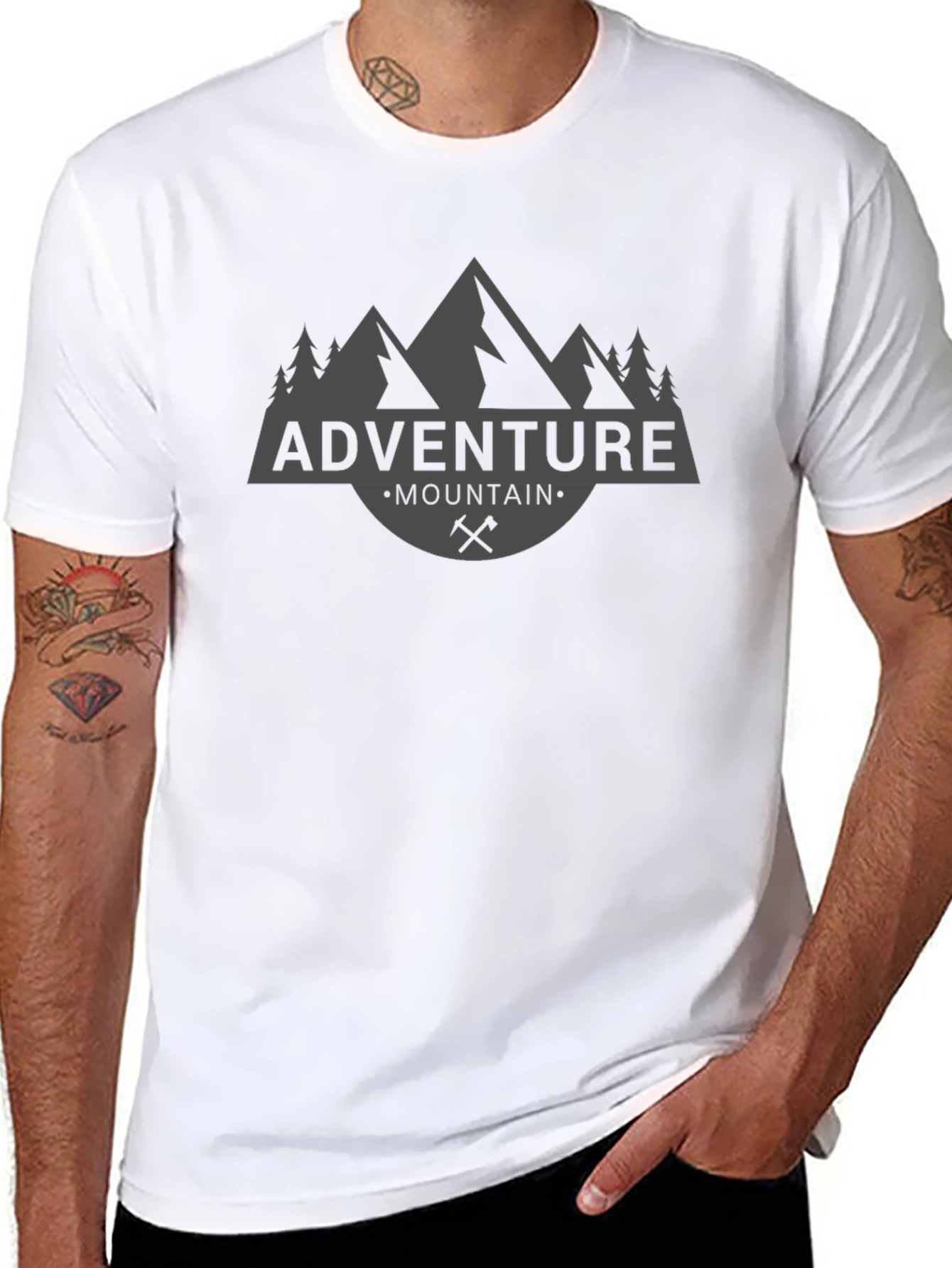 Adventure Mountain Graphic Tee - Black