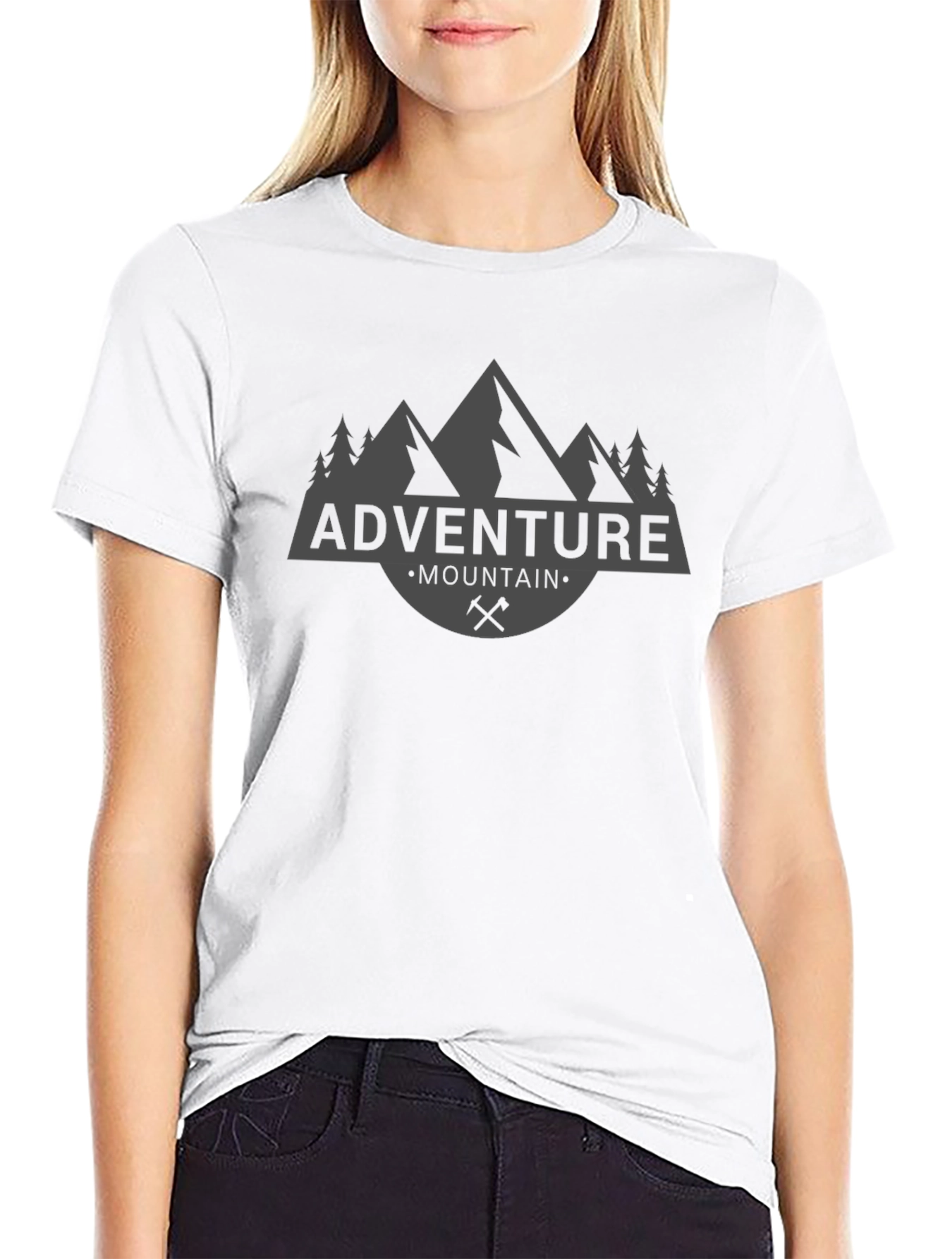 Adventure Mountain Graphic Tee - Black