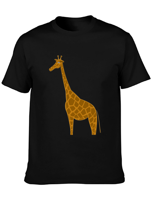 Giraffe Graphic Tee - Soft Cotton Crew Neck T-Shirt