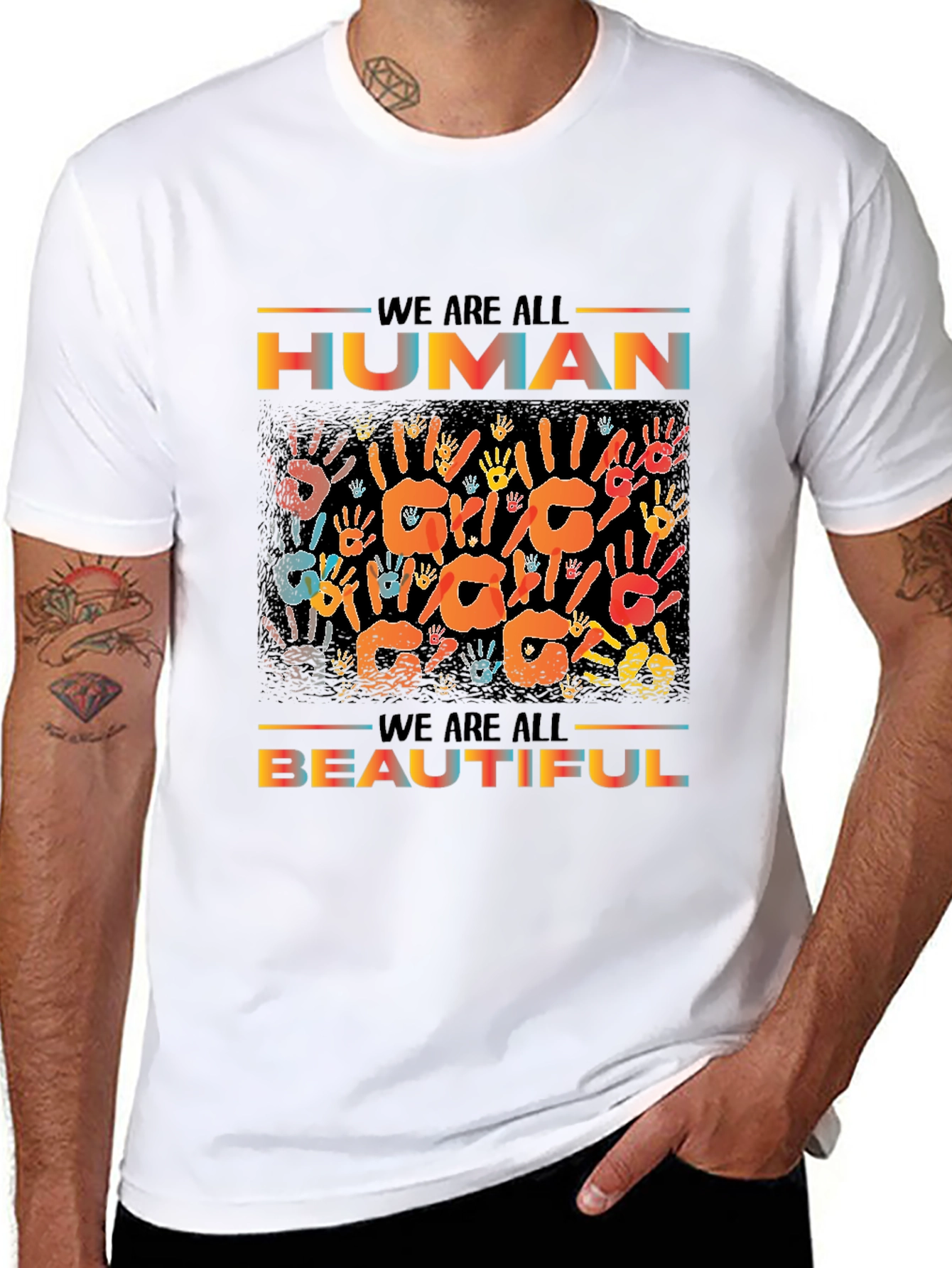 We Are All Human & Beautiful Graphic T-Shirt