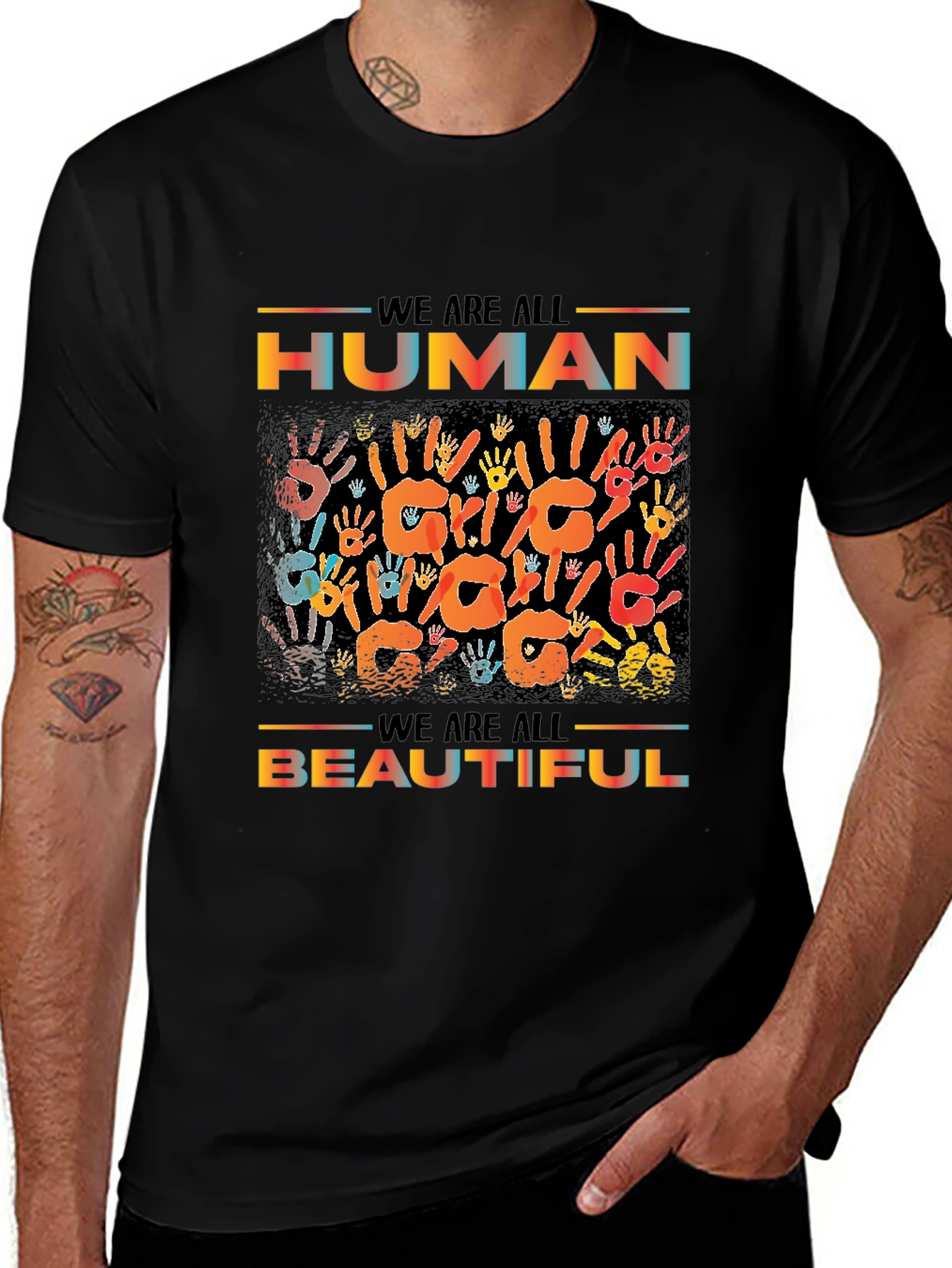 We Are All Human & Beautiful Graphic T-Shirt