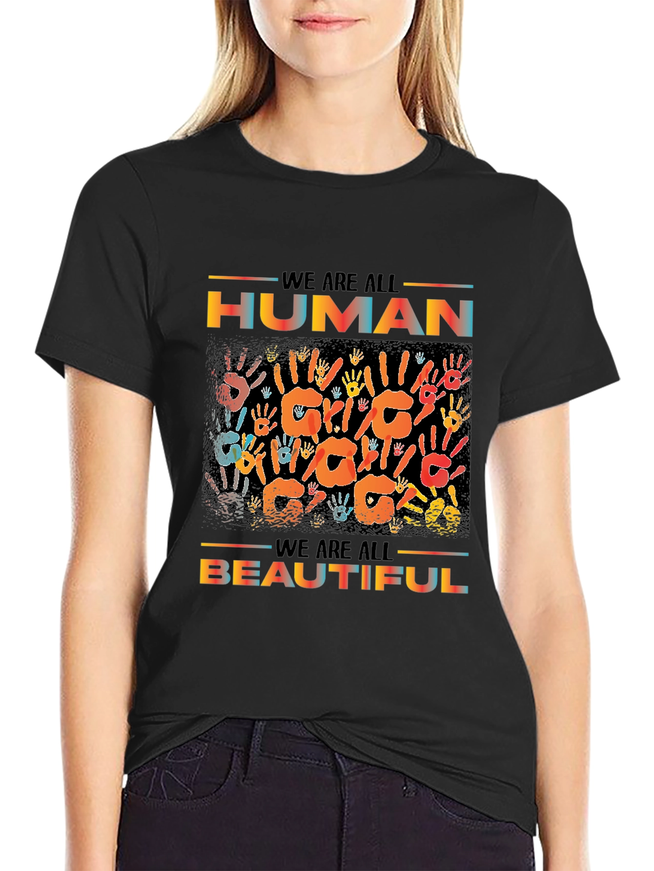 We Are All Human & Beautiful Graphic T-Shirt