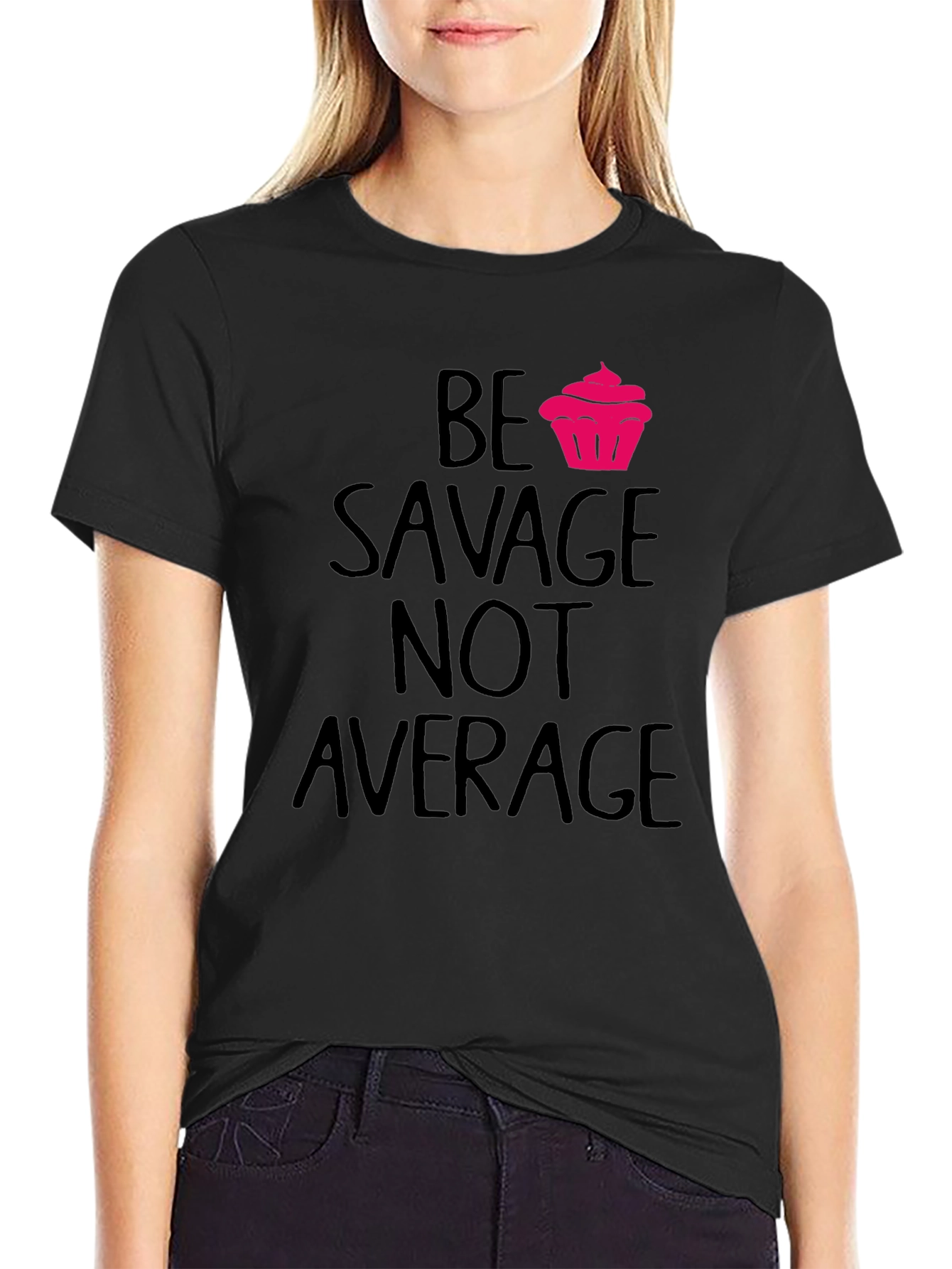 Savage Cupcake Graphic Tee - Black