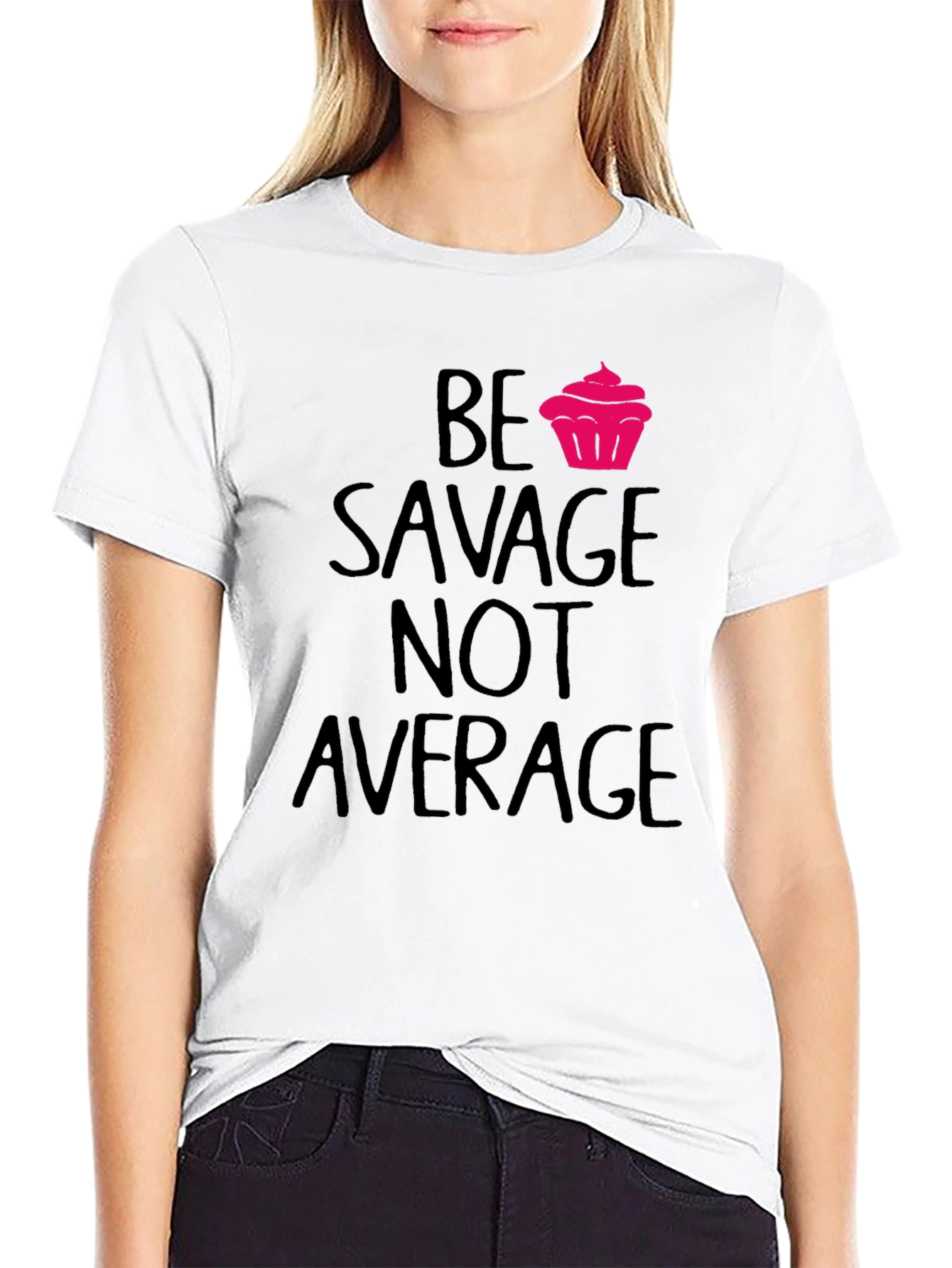 Savage Cupcake Graphic Tee - Black
