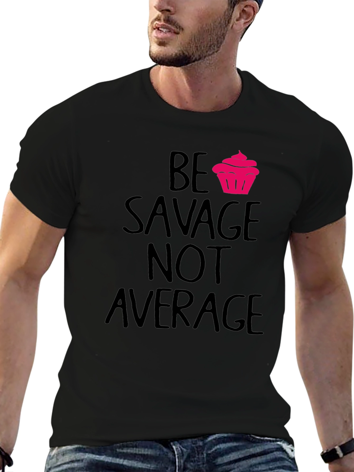 Savage Cupcake Graphic Tee - Black