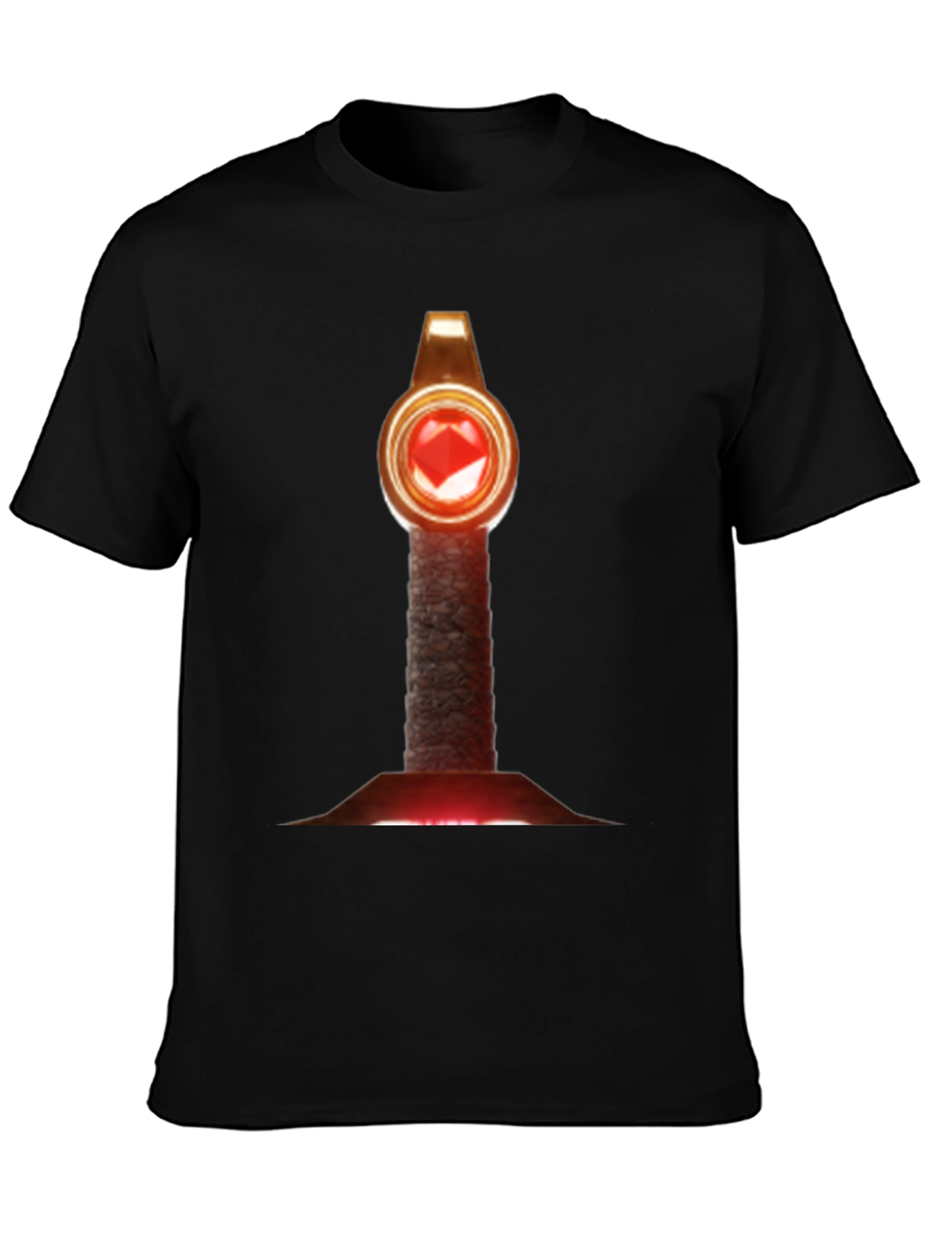 Enchanting Gemstone Staff T-Shirt - Mystic Design