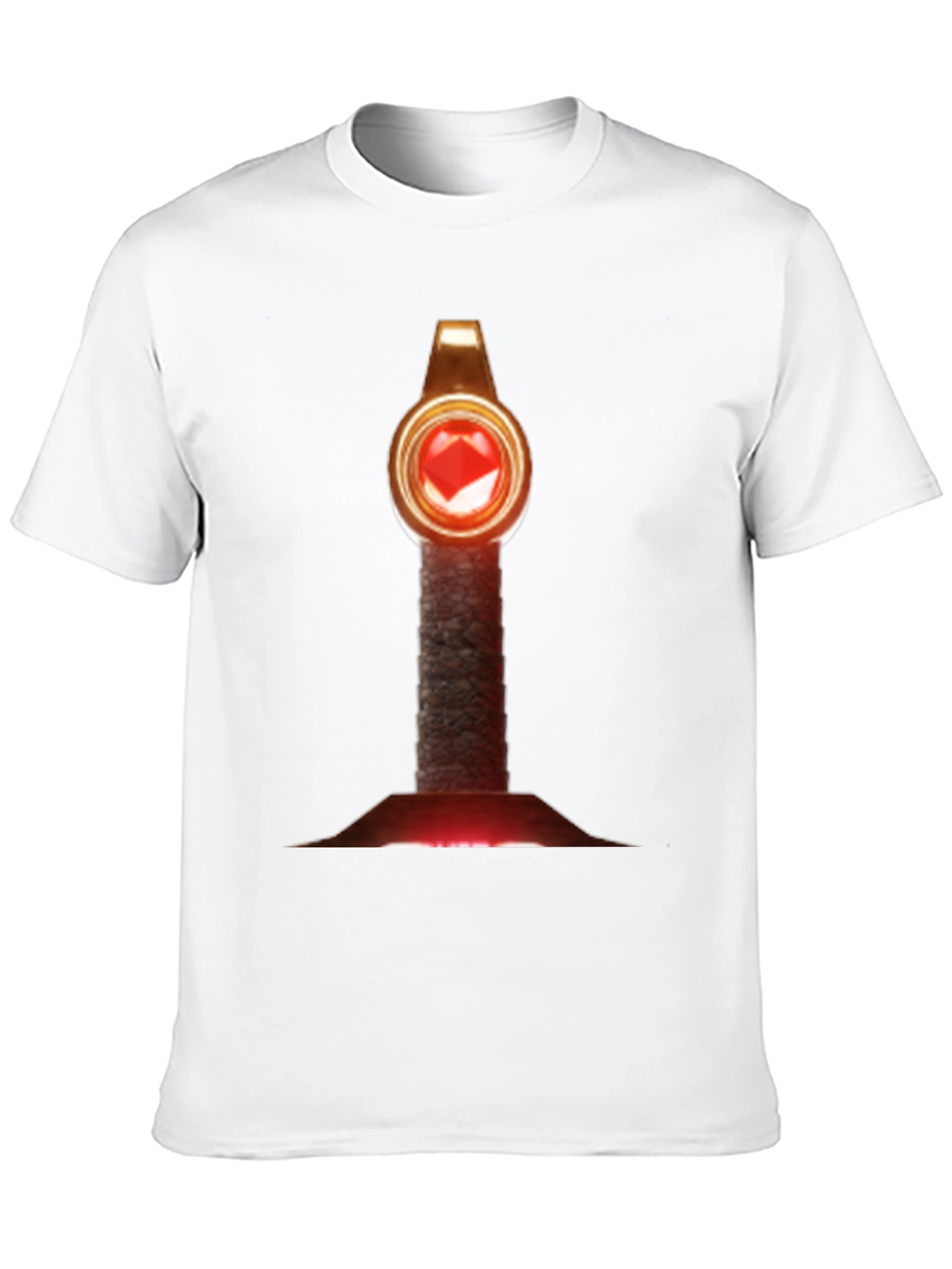Enchanting Gemstone Staff T-Shirt - Mystic Design