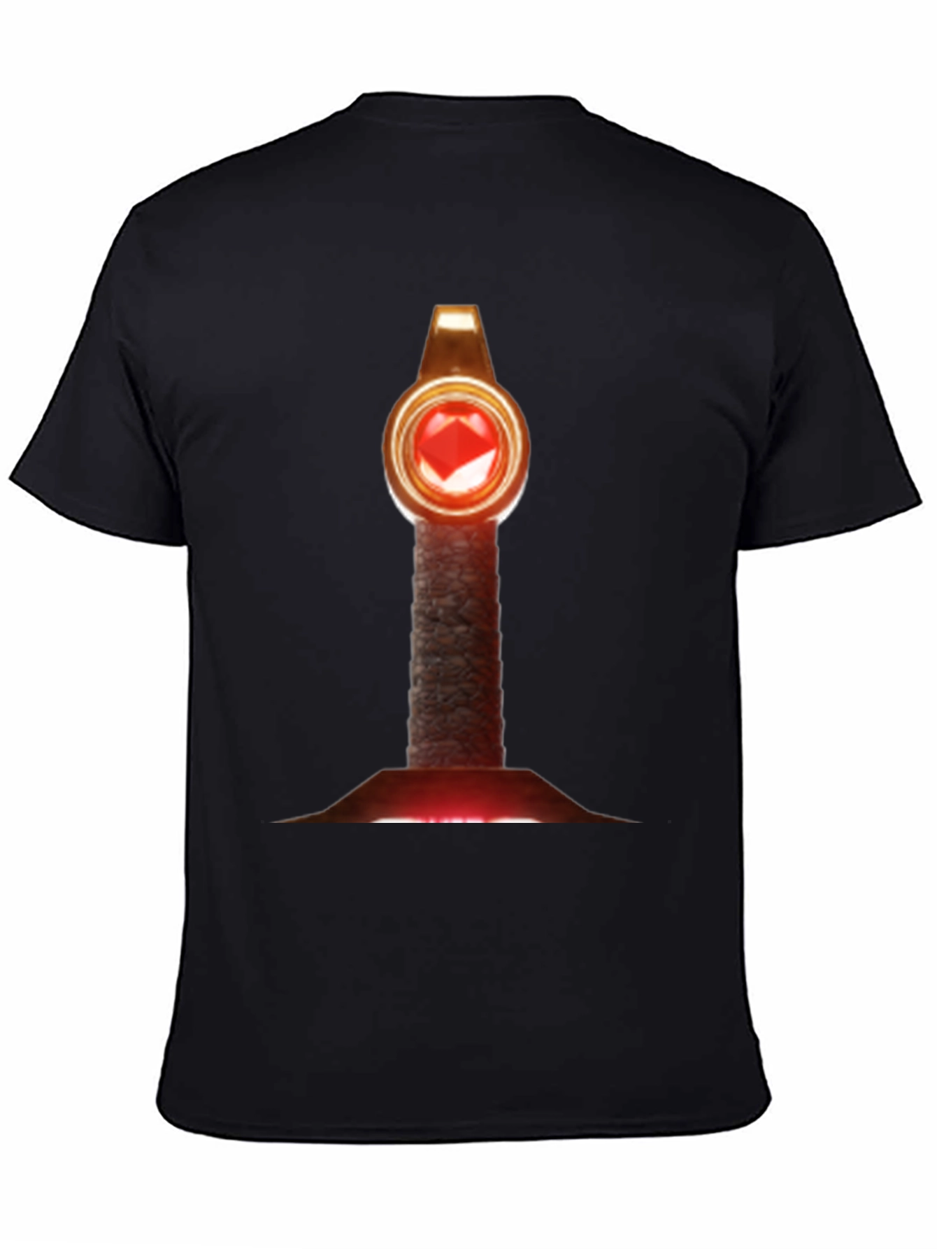 Enchanting Gemstone Staff T-Shirt - Mystic Design