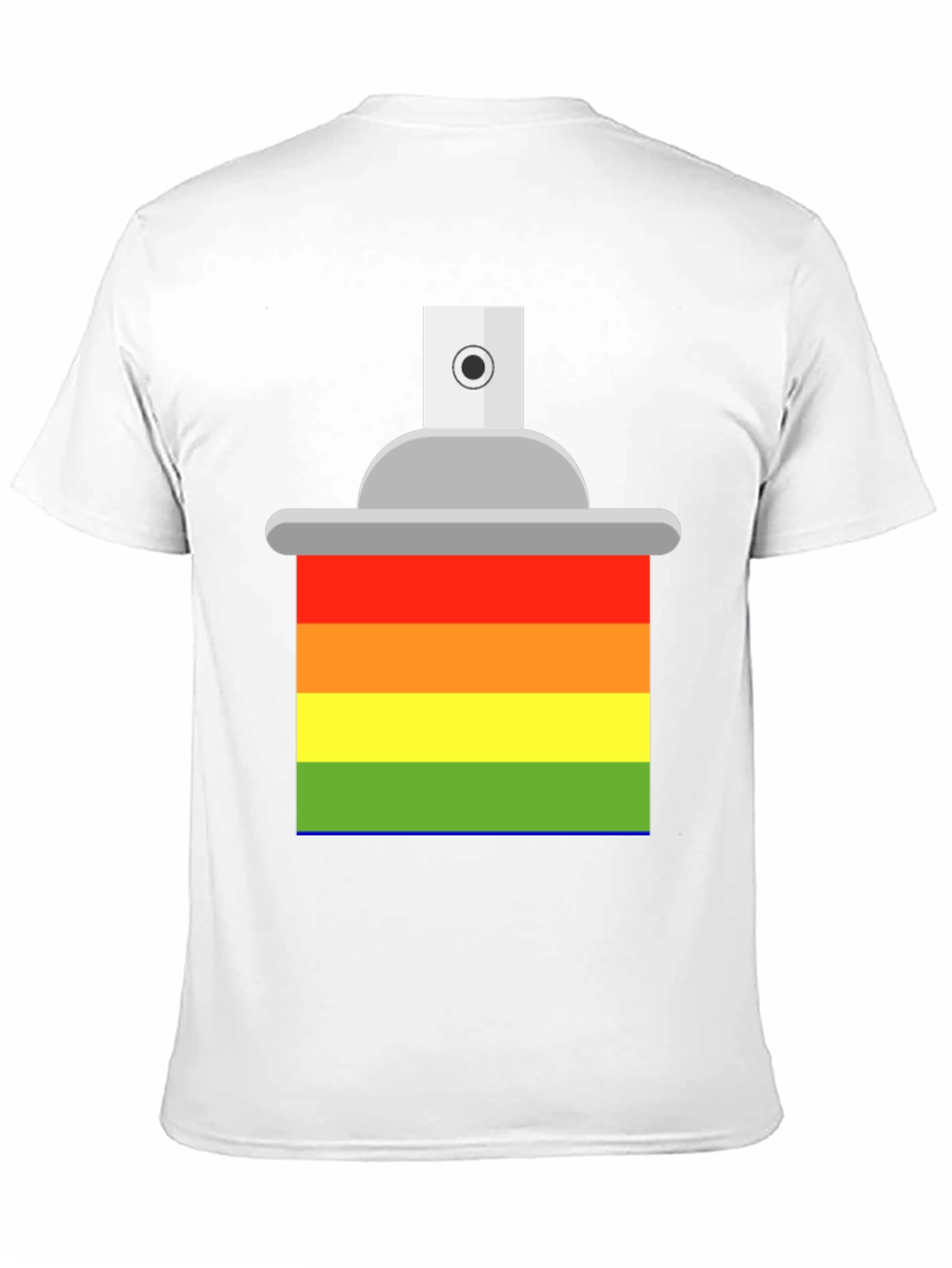 Rainbow Spray Paint Graphic Tee - Artistic Statement