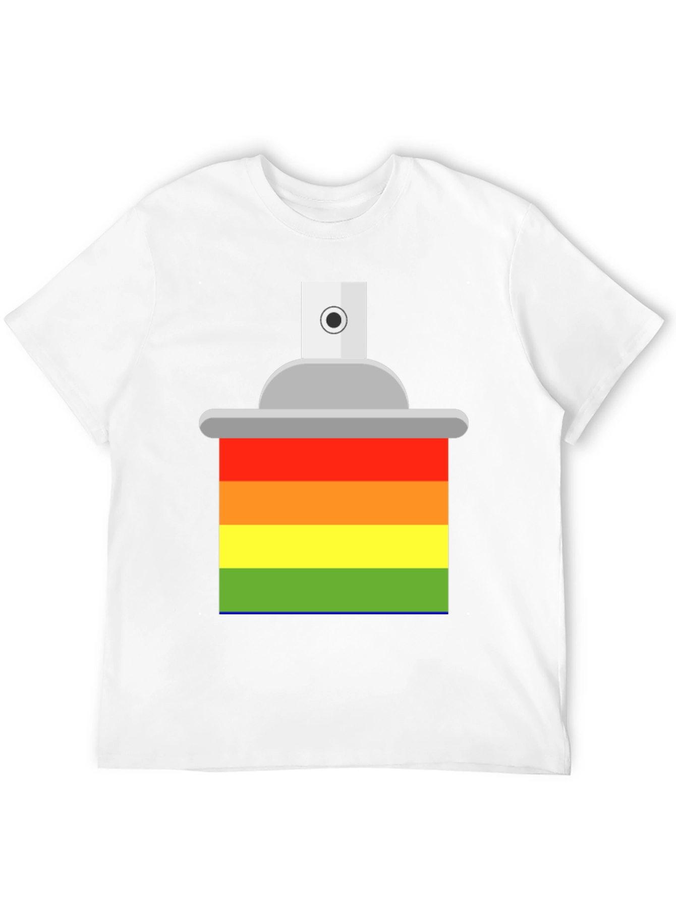 Rainbow Spray Paint Graphic Tee - Artistic Statement