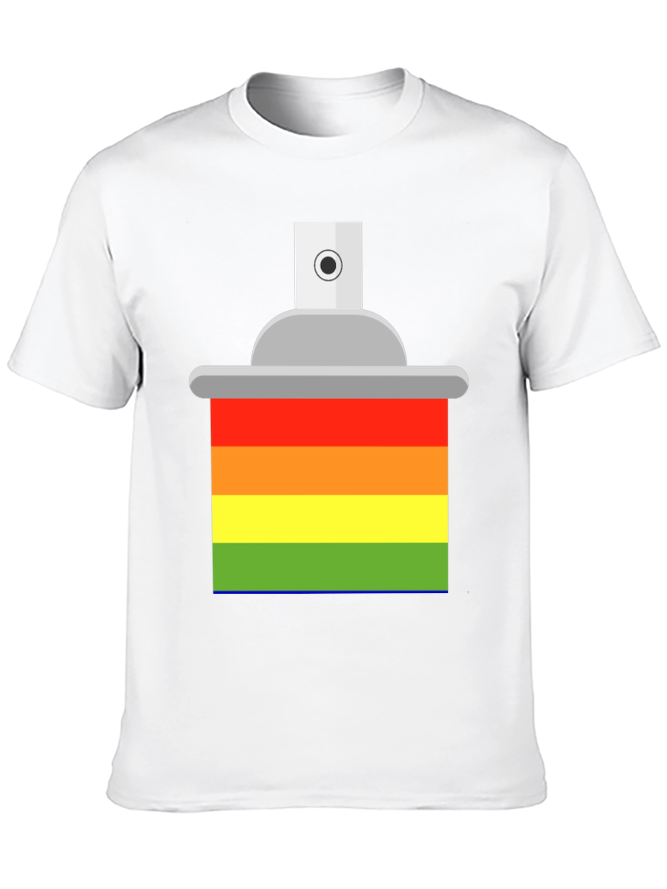 Rainbow Spray Paint Graphic Tee - Artistic Statement