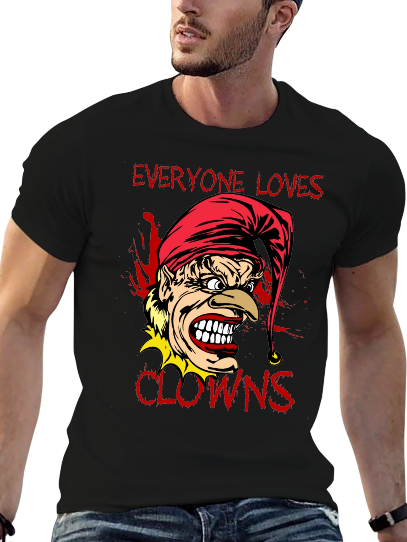Everyone Loves Clowns Graphic Tee - Black