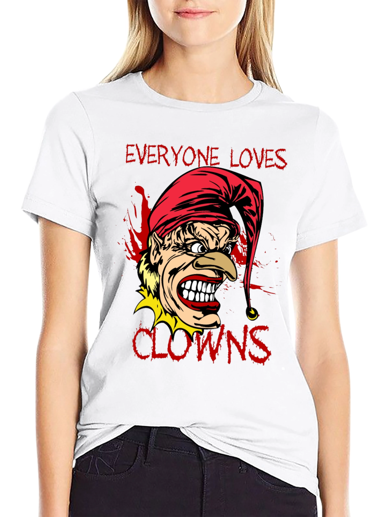 Everyone Loves Clowns Graphic Tee - Black