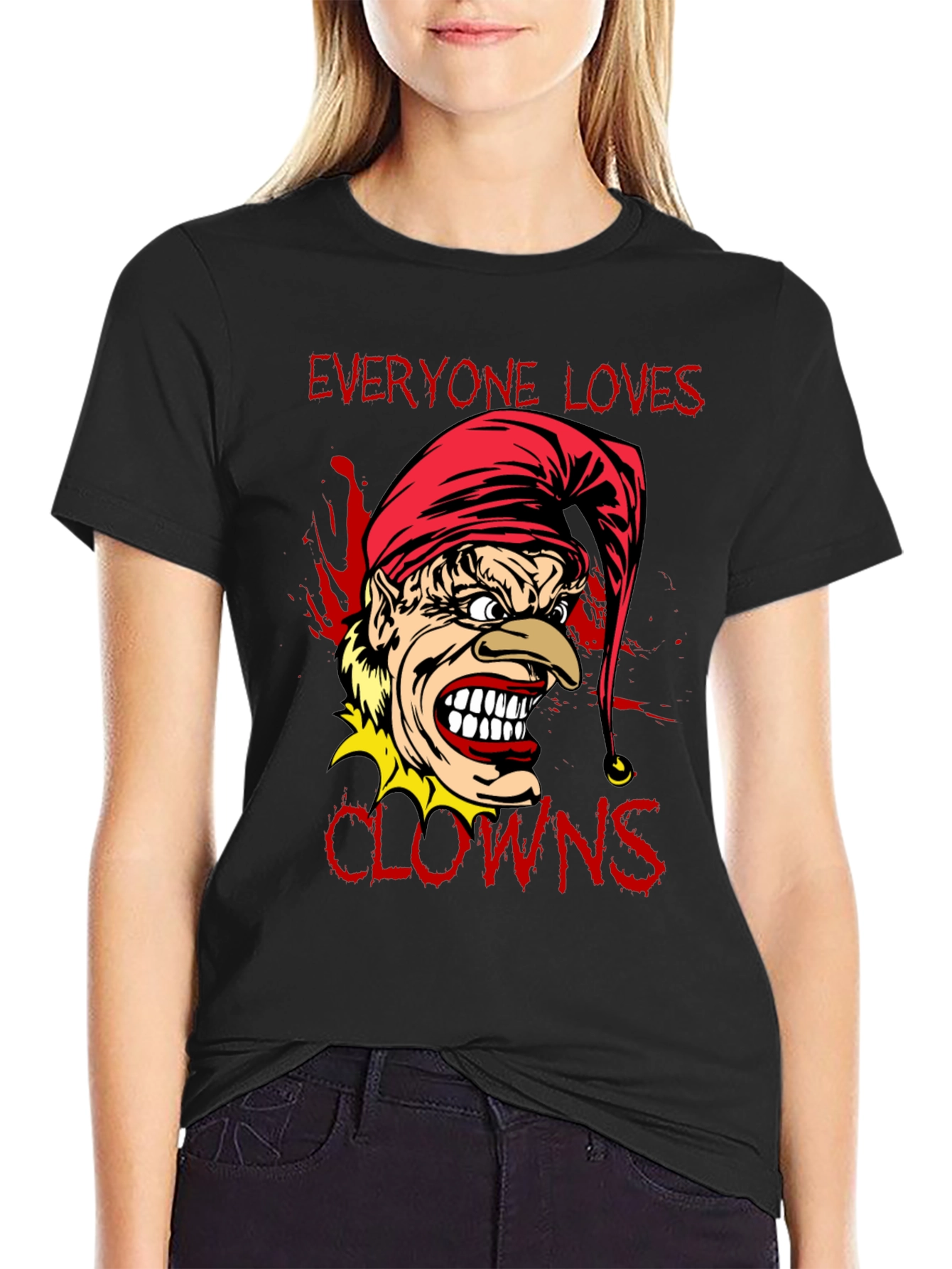 Everyone Loves Clowns Graphic Tee - Black