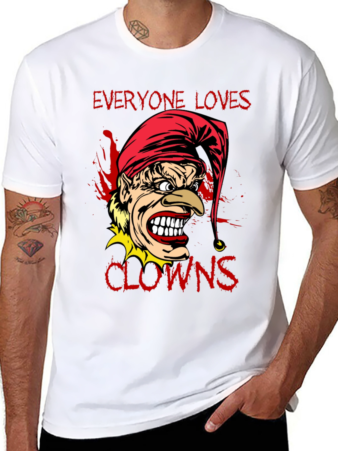 Everyone Loves Clowns Graphic Tee - Black