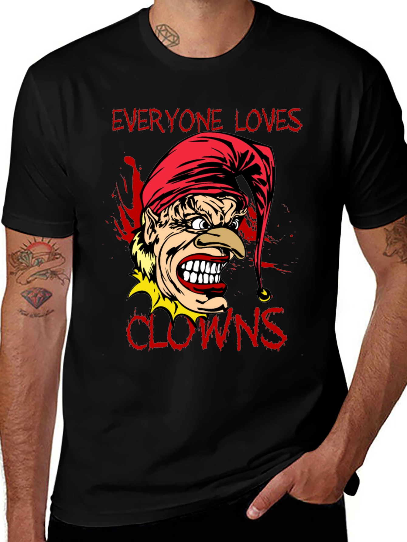 Everyone Loves Clowns Graphic Tee - Black