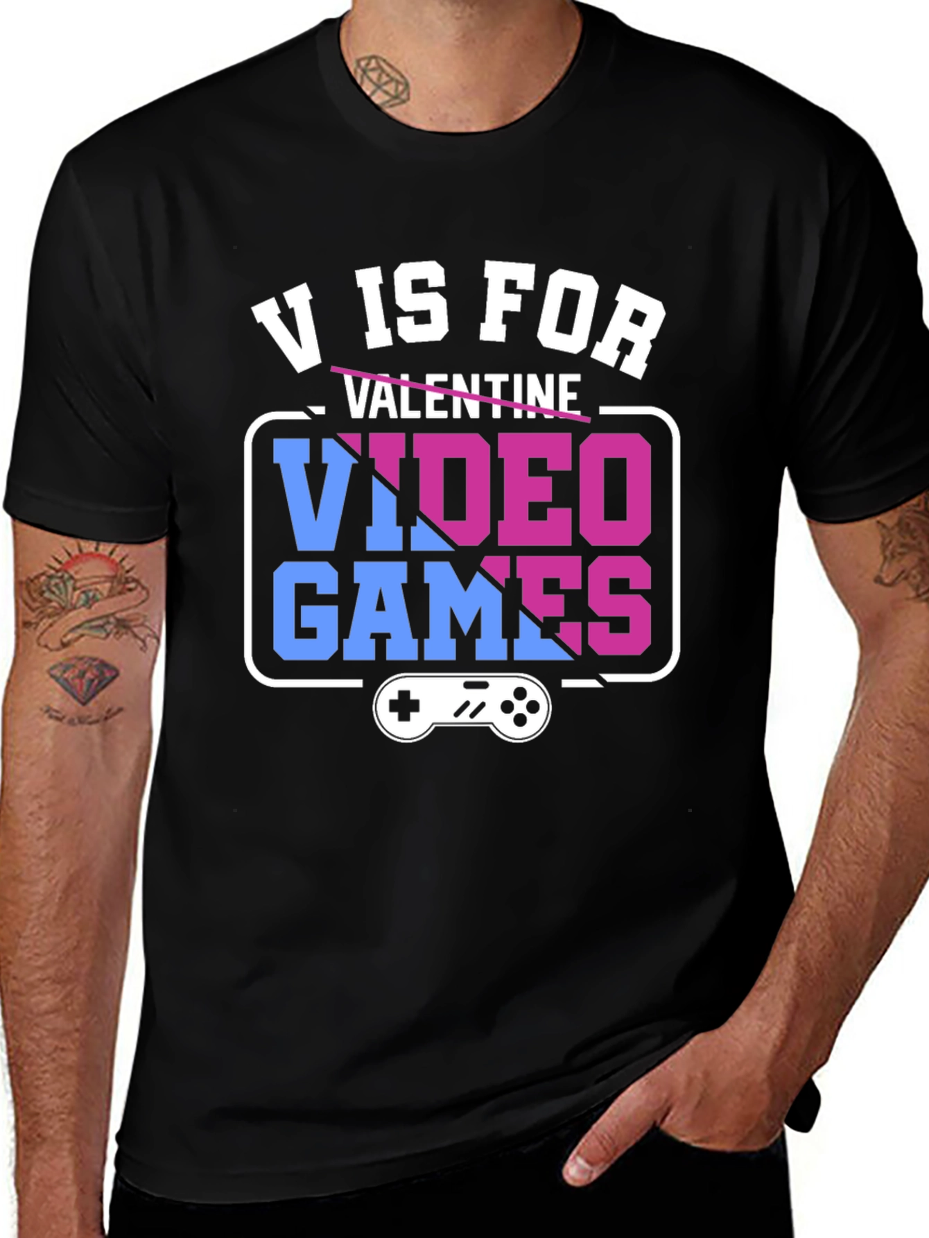 V is for Video Games Graphic Tee