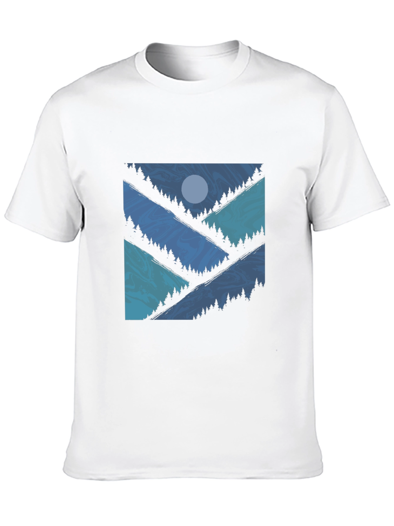 Mountainscape Graphic Tee - Black Cotton Blend