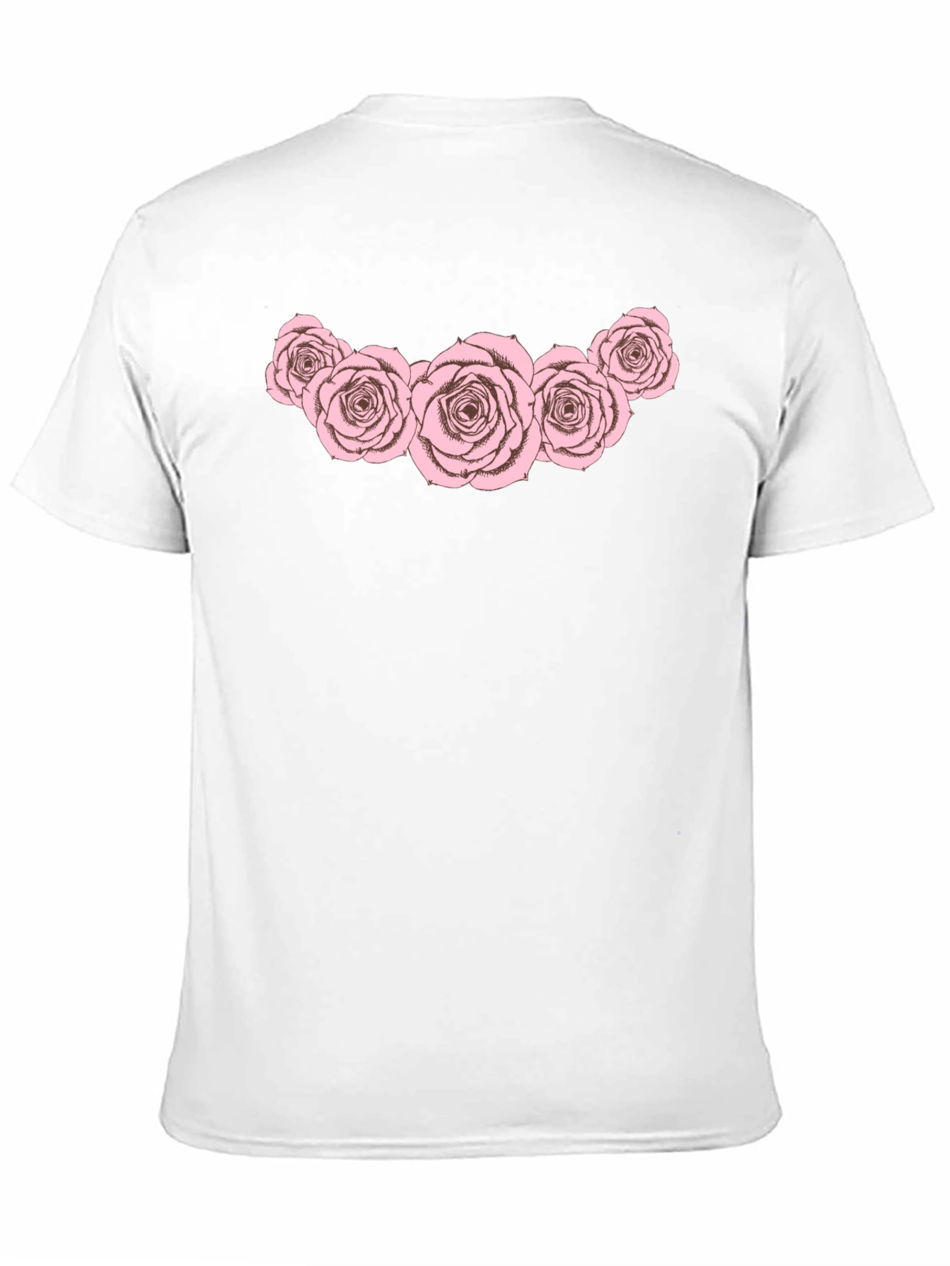 Floral Rose Graphic Black T-Shirt