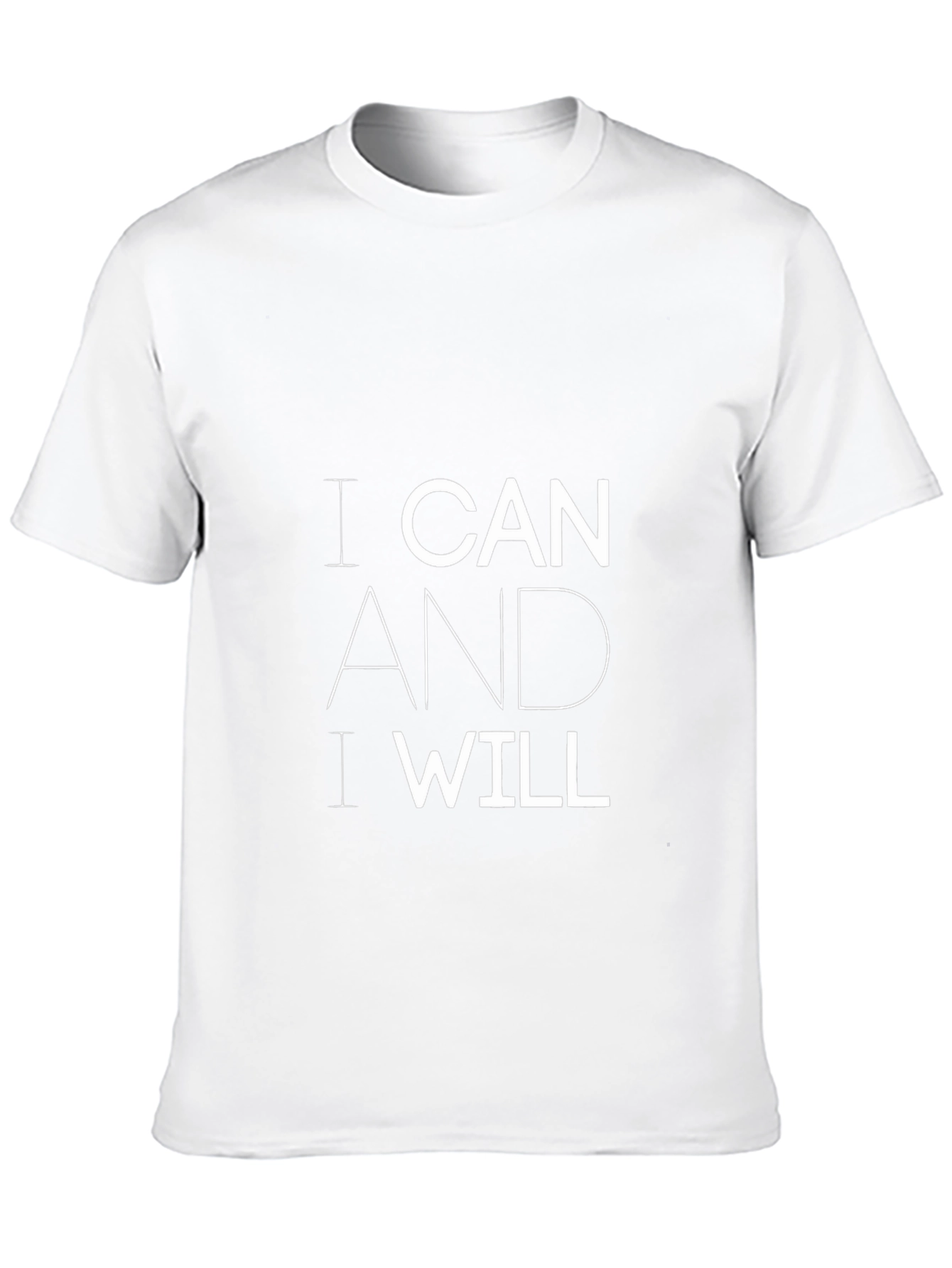 Motivational I Can And I Will Black T-Shirt