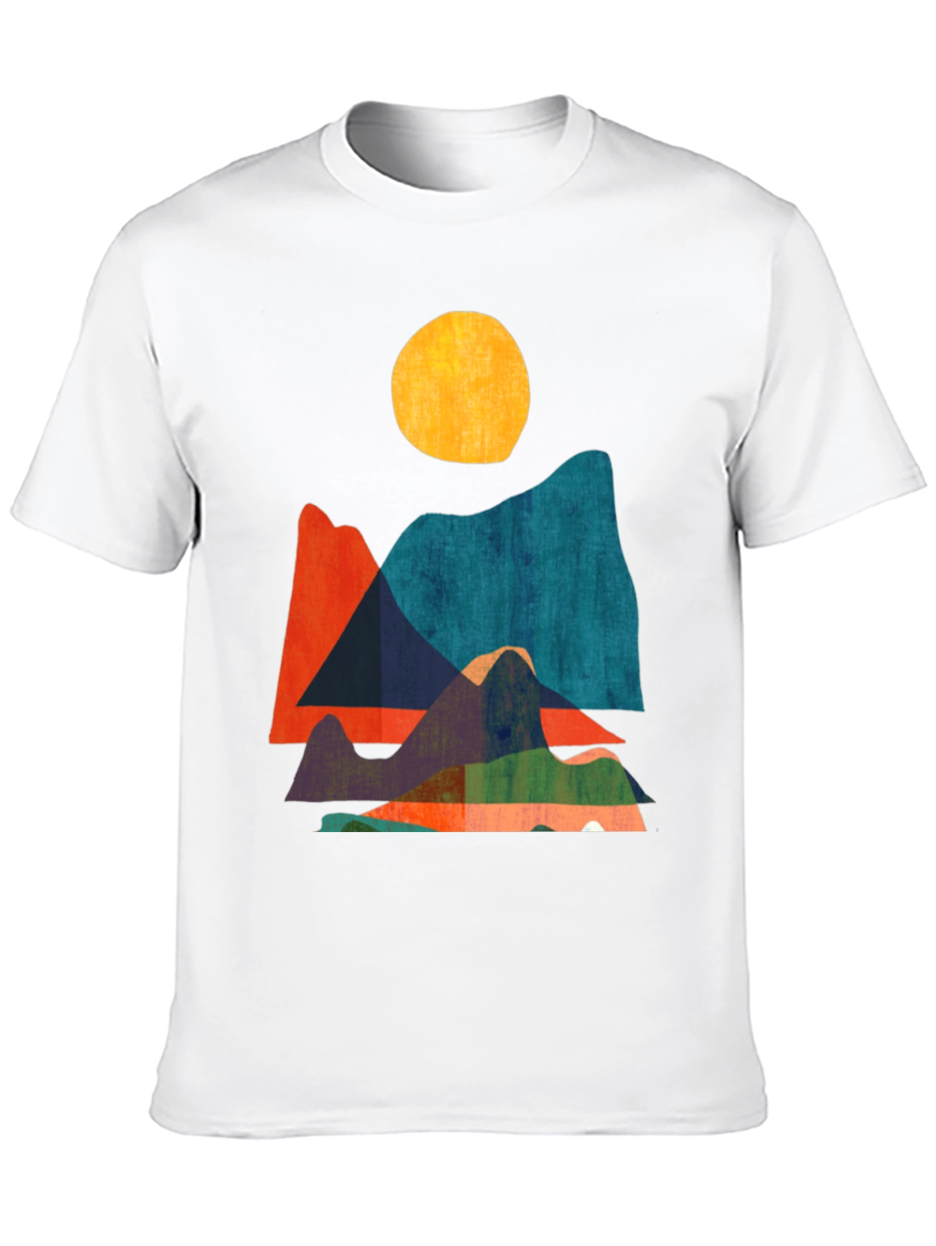 Abstract Mountain Graphic Tee - Modern Design